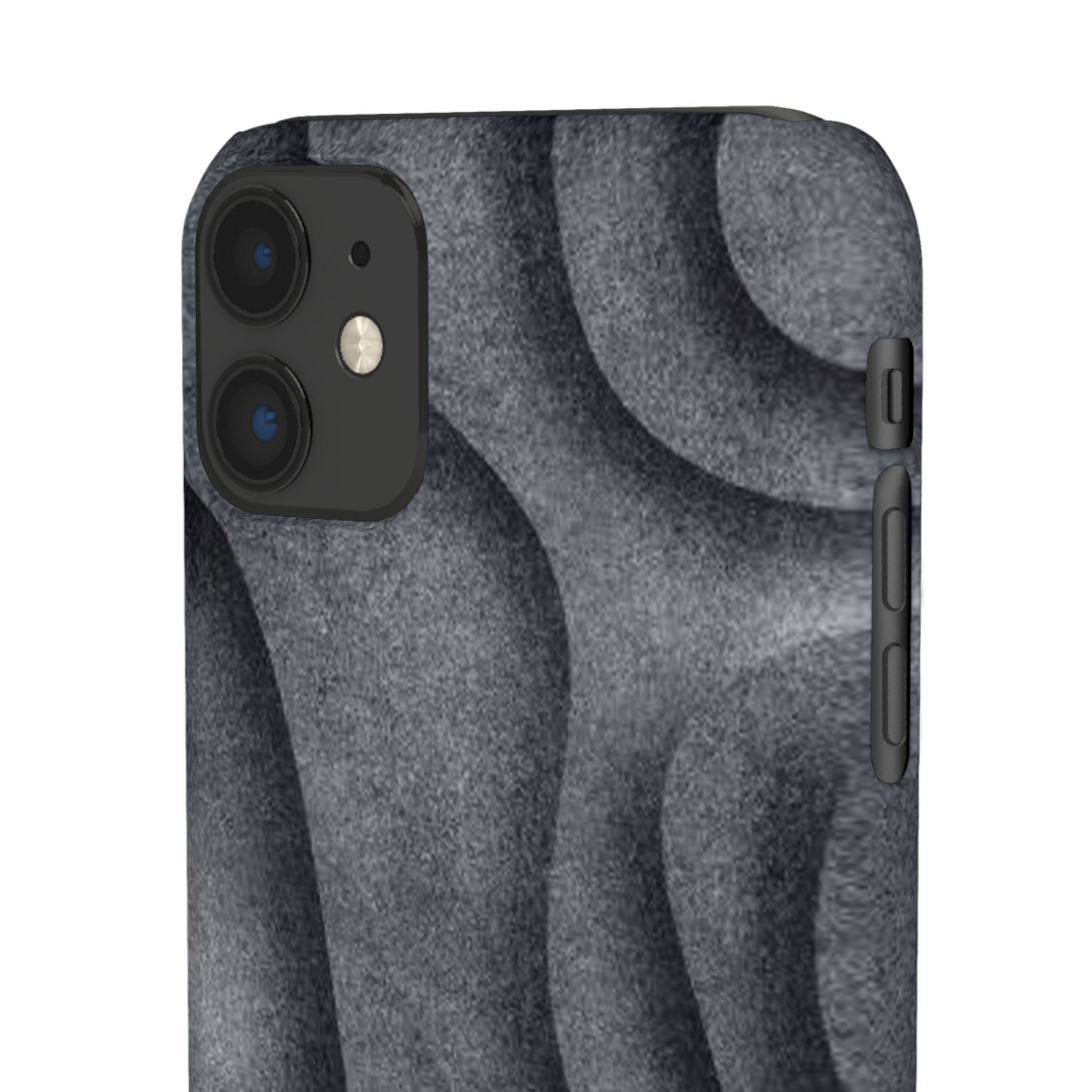 Phone Case — Textured Charcoal Wave Snap Case