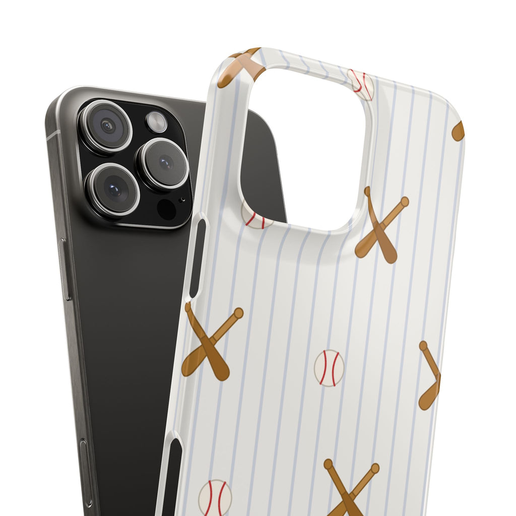 Baseball Pattern Phone Case — Bat & Ball Snap Case