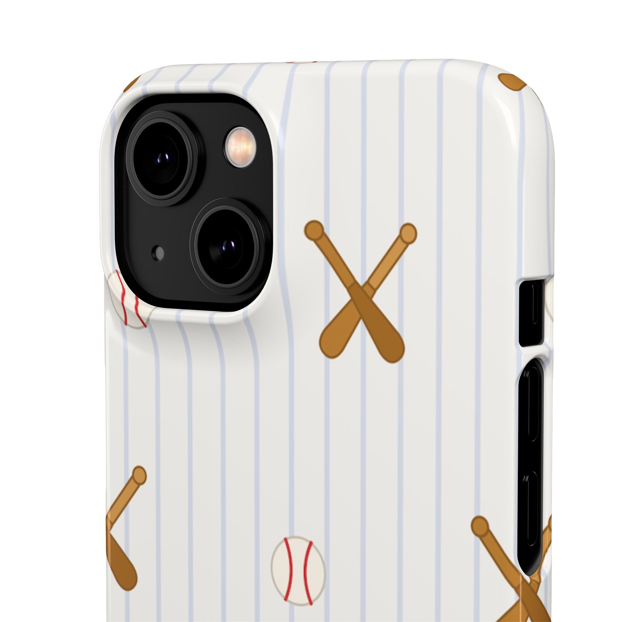 Baseball Pattern Phone Case — Bat & Ball Snap Case