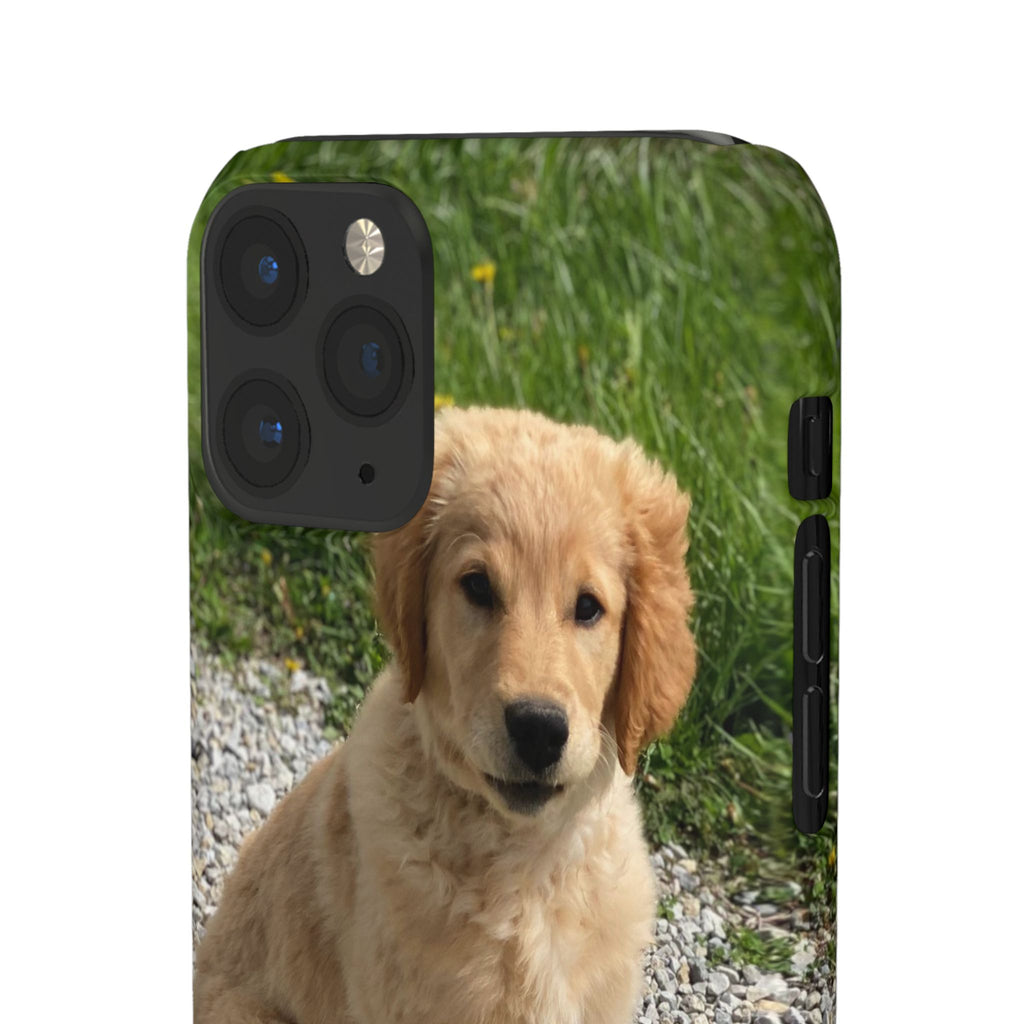 Phone Case — Cute Golden Retriever Puppy Photo Protective Snap Case