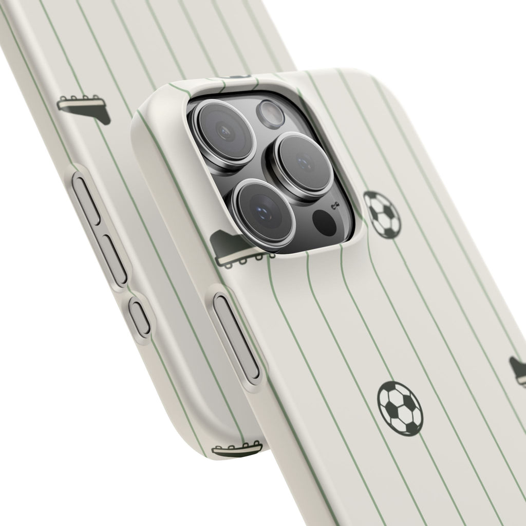Soccer Pattern Snap Phone Case - Athletic Ball & Cleat Design