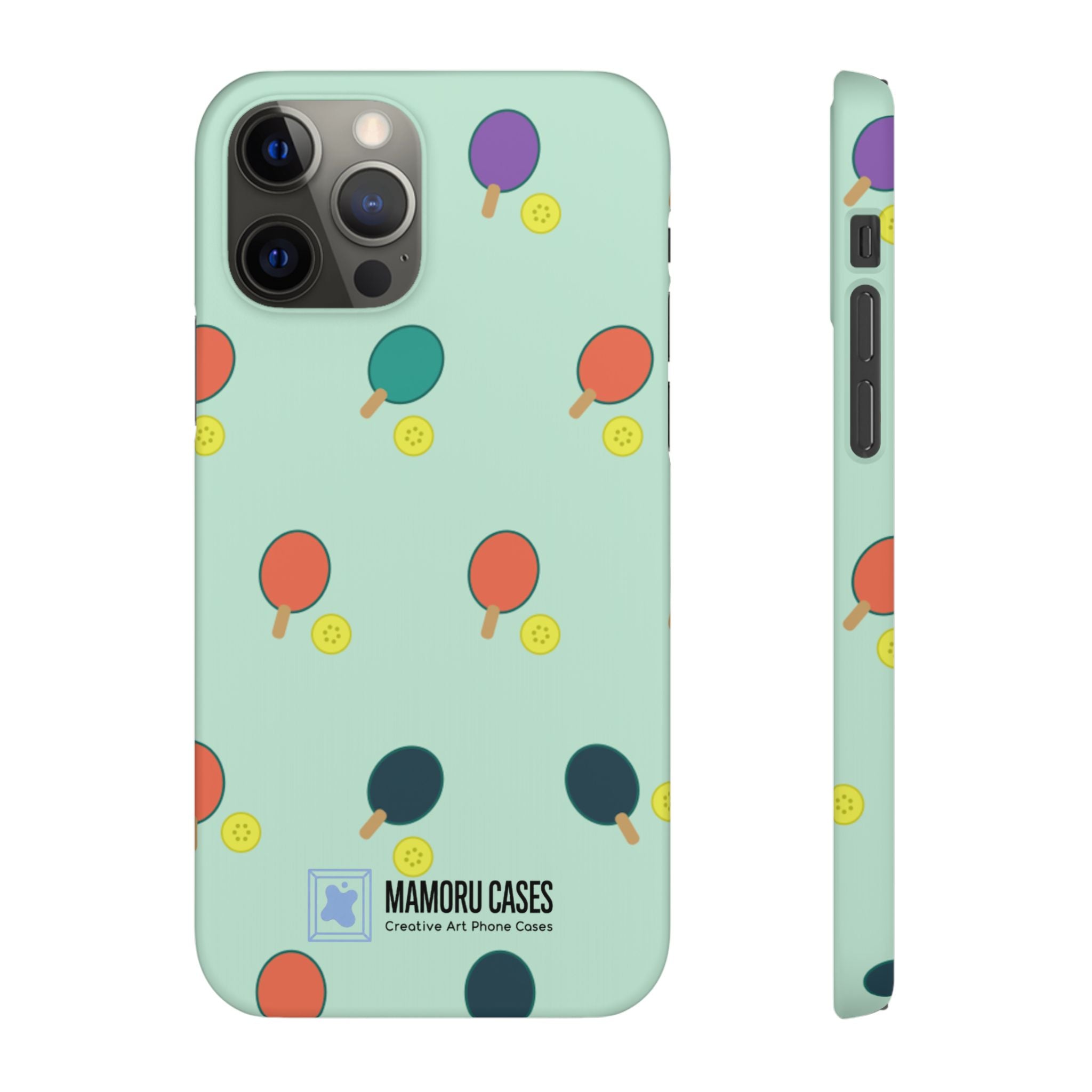 Ping Pong Paddle Pattern Phone Case — Mint Athletic Phone Cover