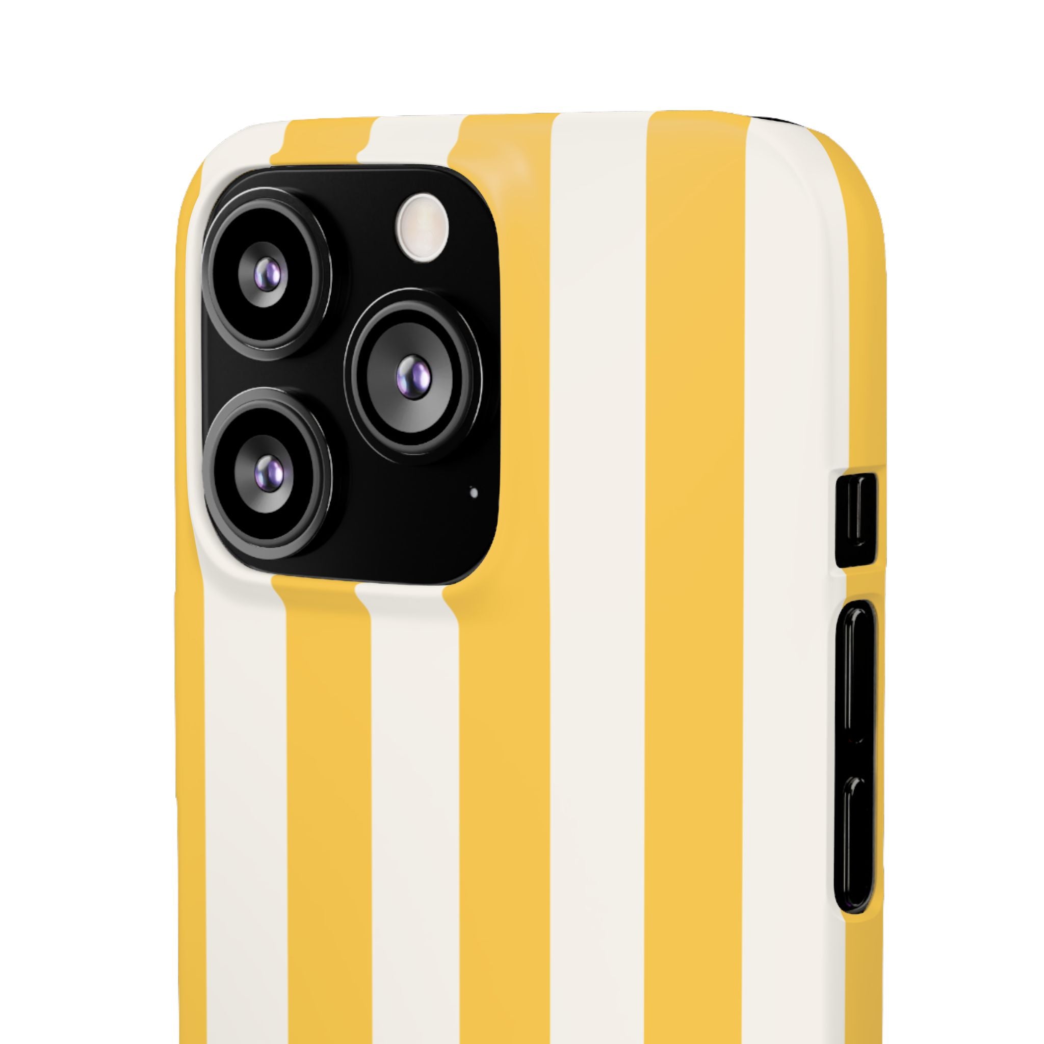 Yellow Stripe Phone Case — Bright Vertical Striped Snap Case