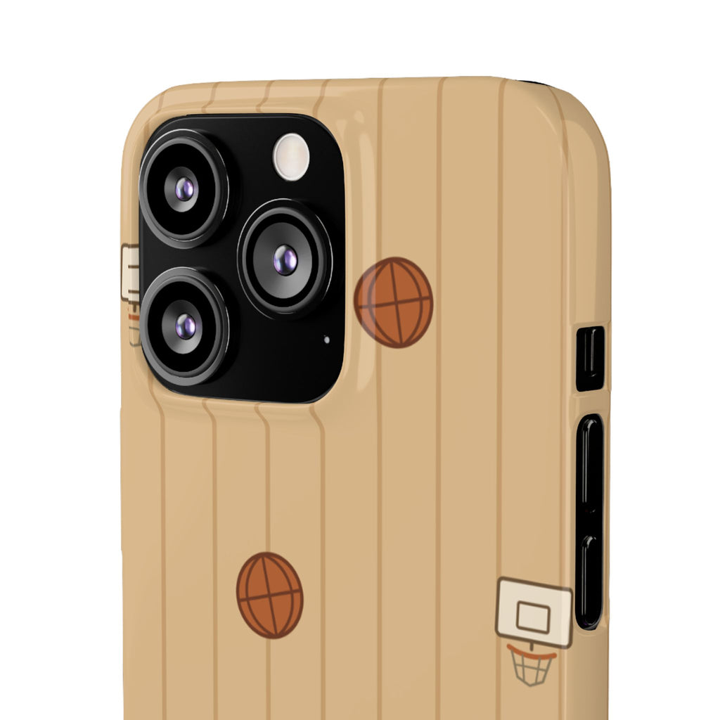 Basketball Court Phone Case — Slim Protective Snap Case with Hoops Pattern