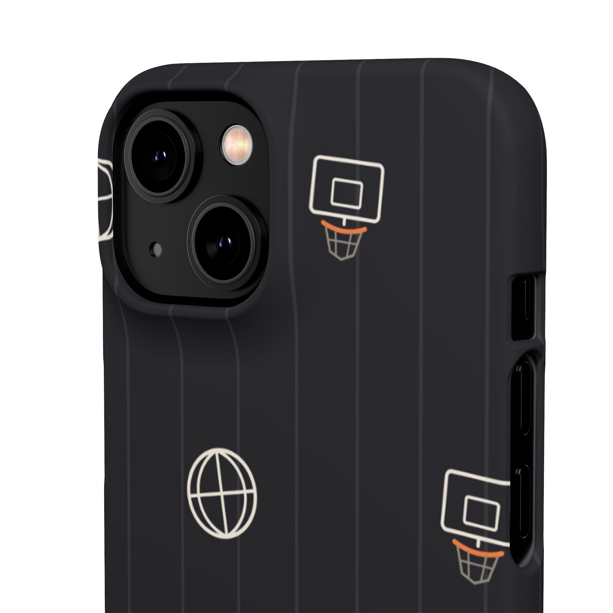 Snap Case — Black Minimalist Basketball & Street Icons Phone Case