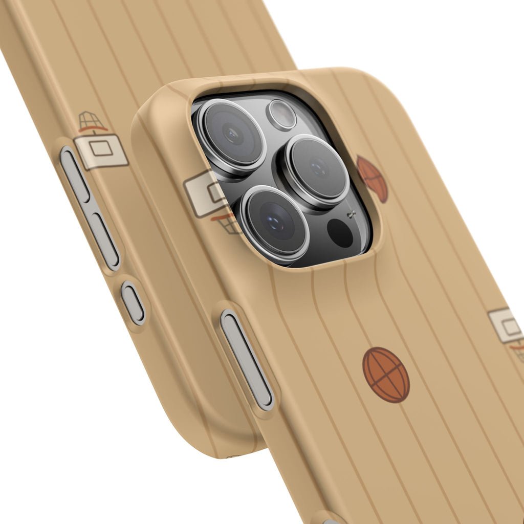 Basketball Court Phone Case — Slim Protective Snap Case with Hoops Pattern