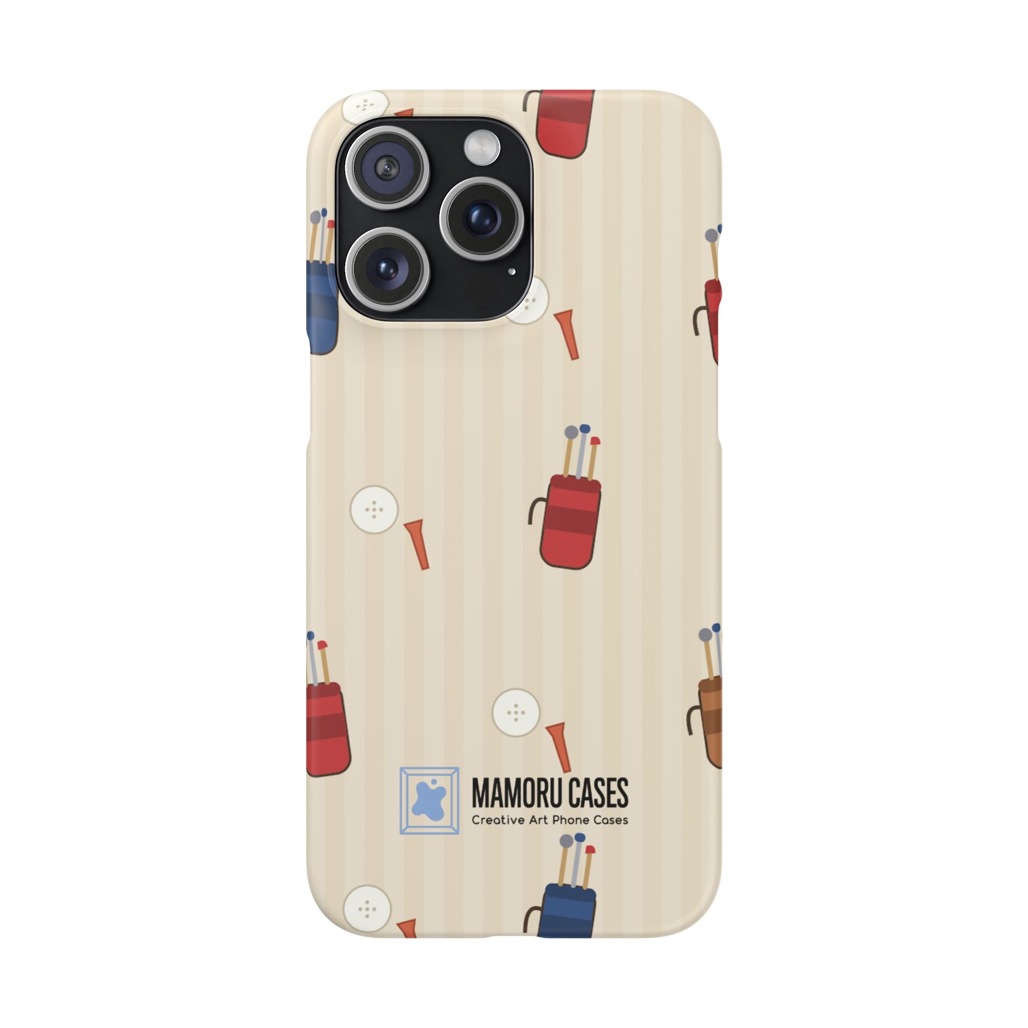 Golf Pattern Phone Case — Retro Golf Bag & Tee iPhone Case