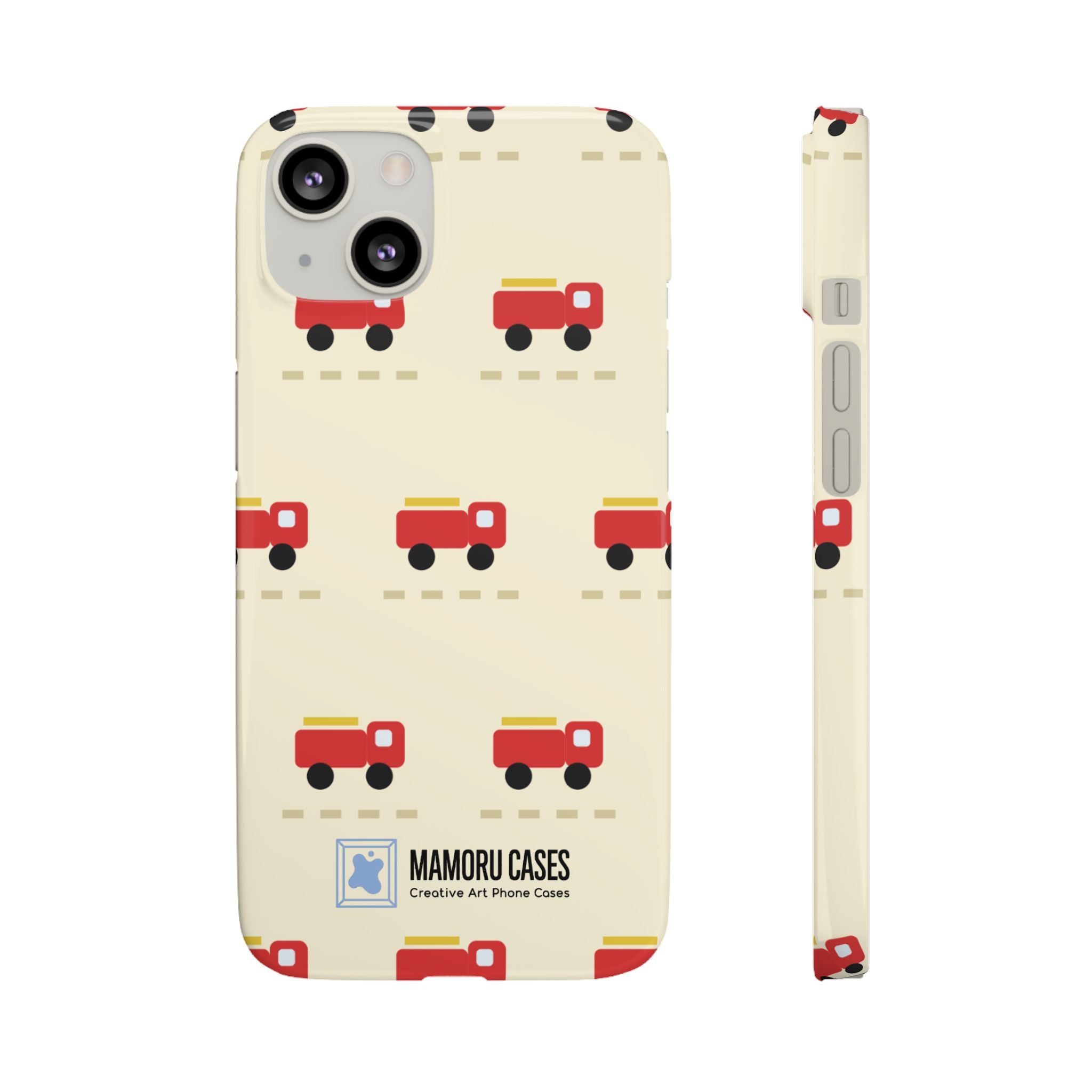 Fire Truck Pattern Phone Case — Cute Retro Kids iPhone Cover