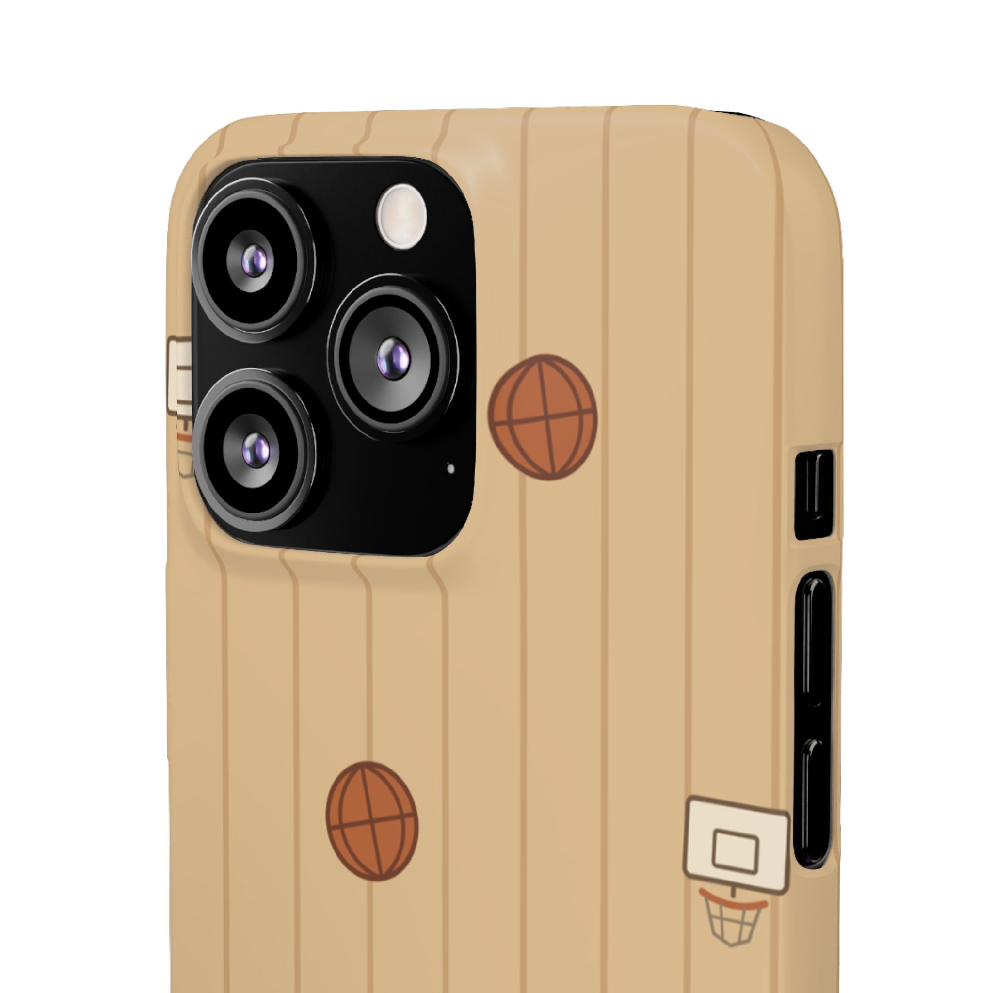 Basketball Court Phone Case — Slim Protective Snap Case with Hoops Pattern