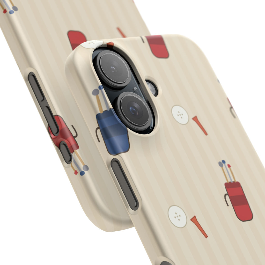 Golf Pattern Phone Case — Retro Golf Bag & Tee iPhone Case