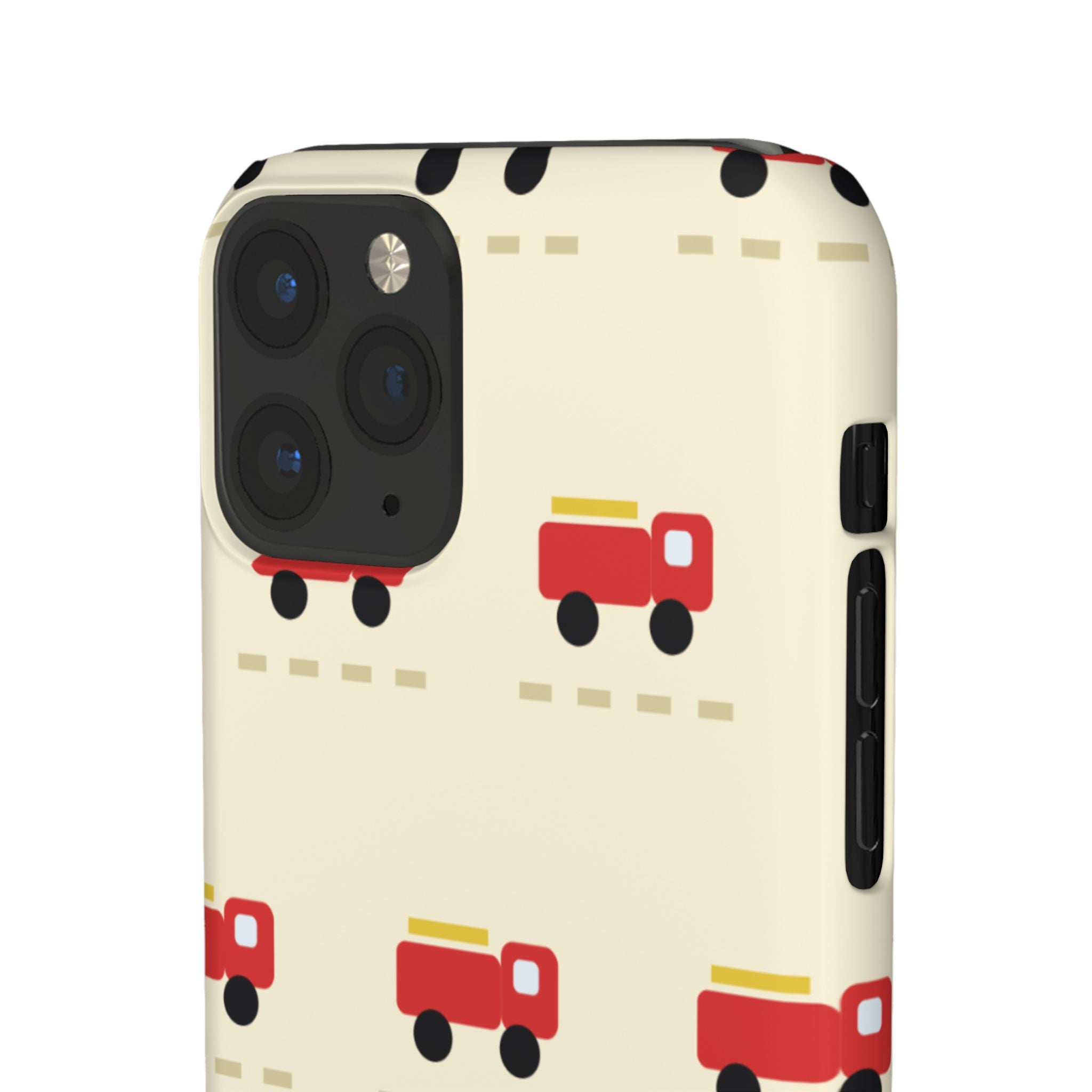 Fire Truck Pattern Phone Case — Cute Retro Kids iPhone Cover