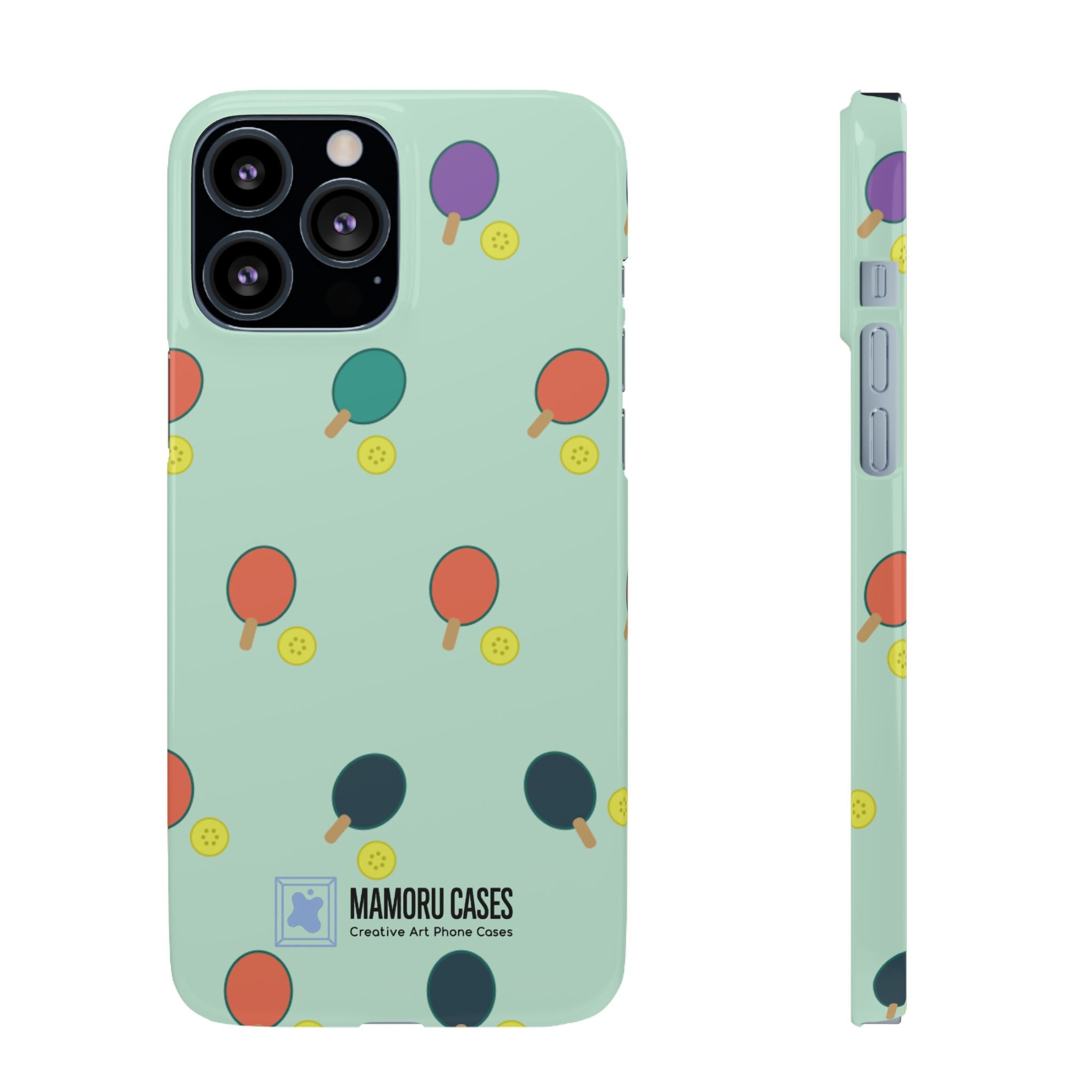 Ping Pong Paddle Pattern Phone Case — Mint Athletic Phone Cover