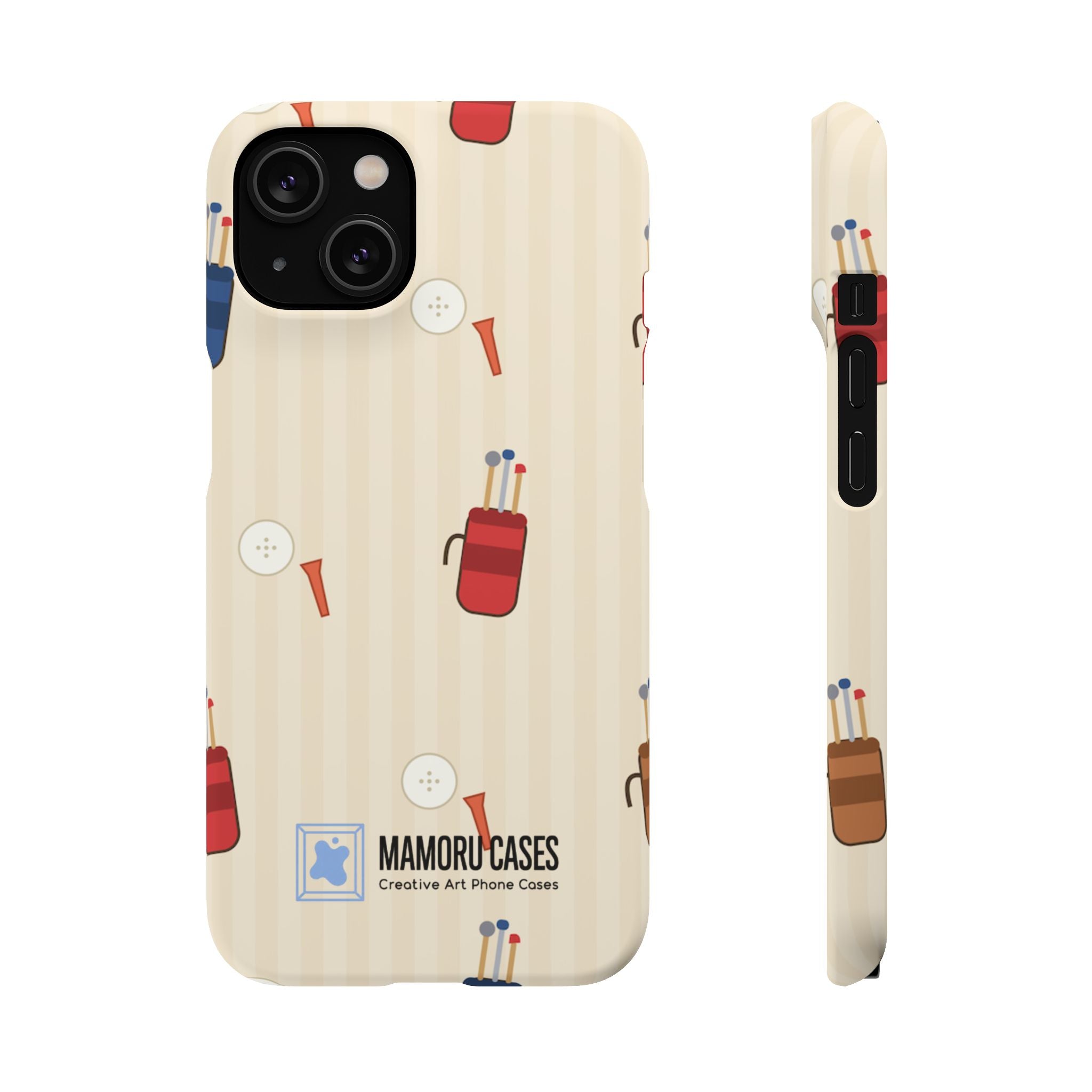 Golf Pattern Phone Case — Retro Golf Bag & Tee iPhone Case