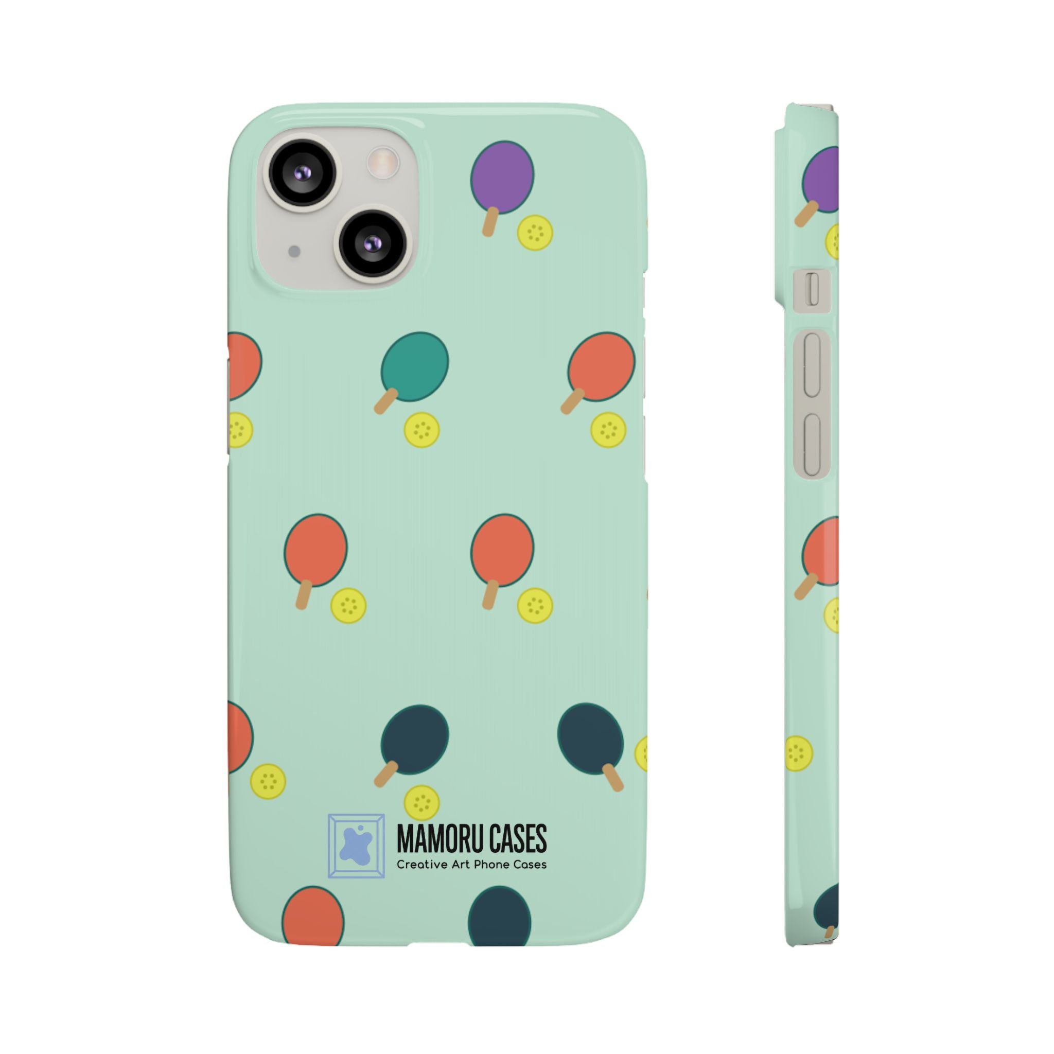 Ping Pong Paddle Pattern Phone Case — Mint Athletic Phone Cover