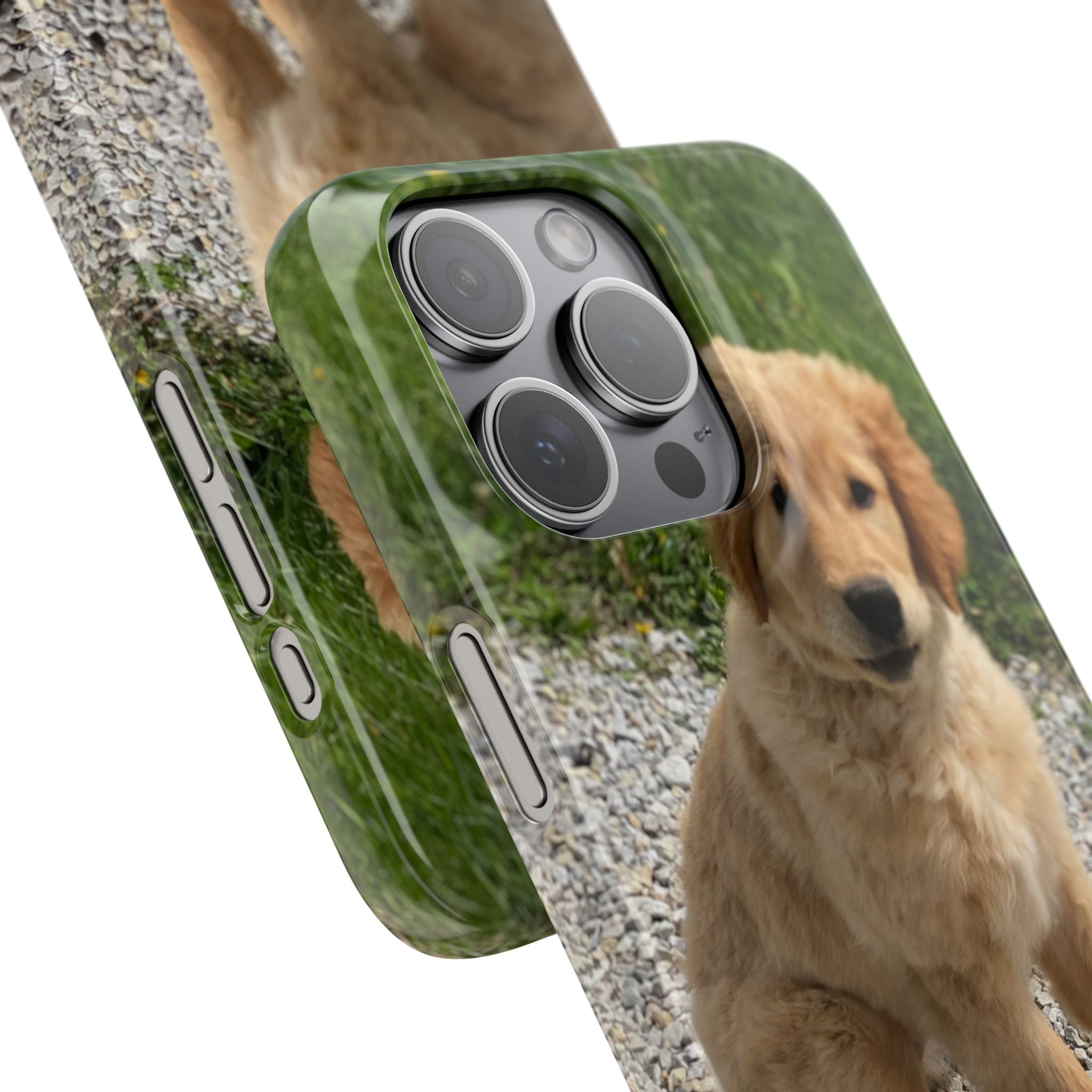 Phone Case — Cute Golden Retriever Puppy Photo Protective Snap Case