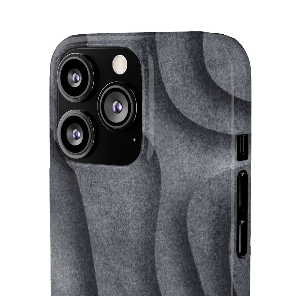 Phone Case — Textured Charcoal Wave Snap Case