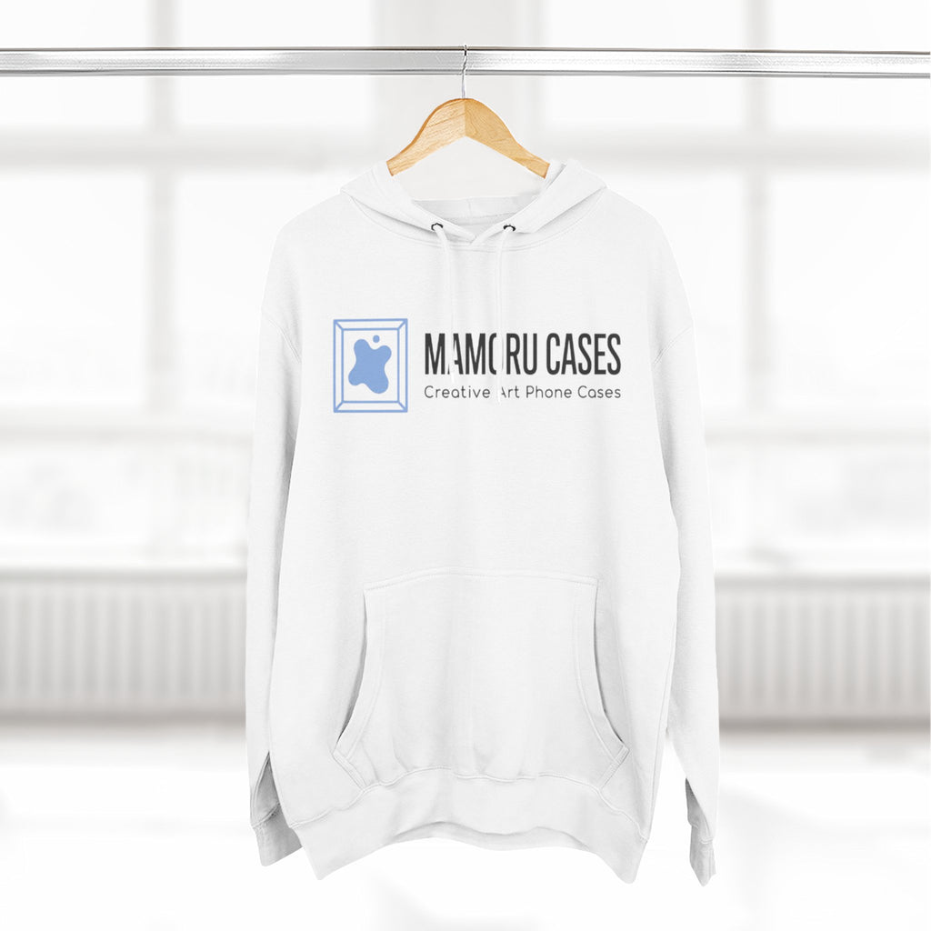 Three-Panel Fleece Hoodie — Minimal Logo Comfort Hooded Sweatshirt