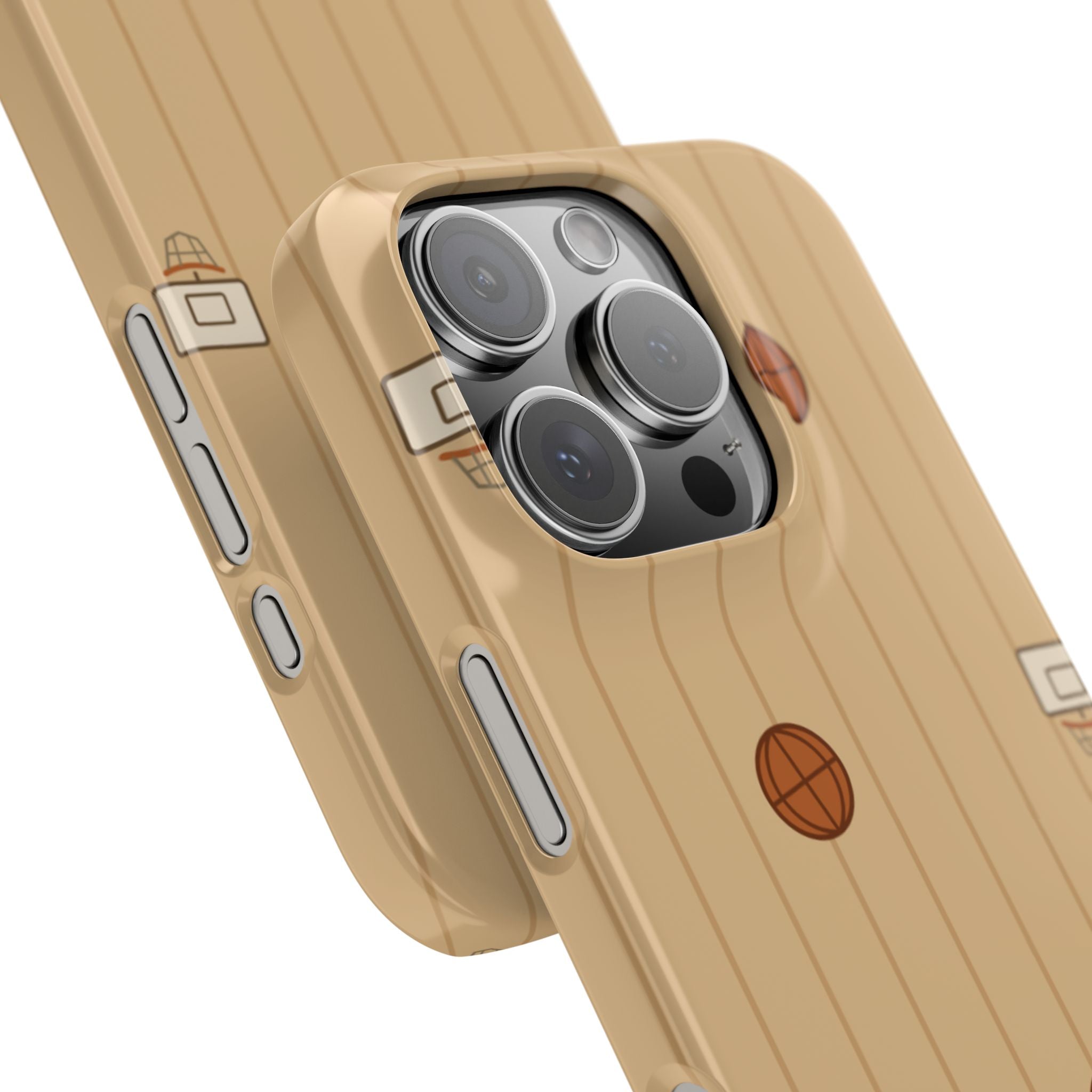 Basketball Court Phone Case — Slim Protective Snap Case with Hoops Pattern
