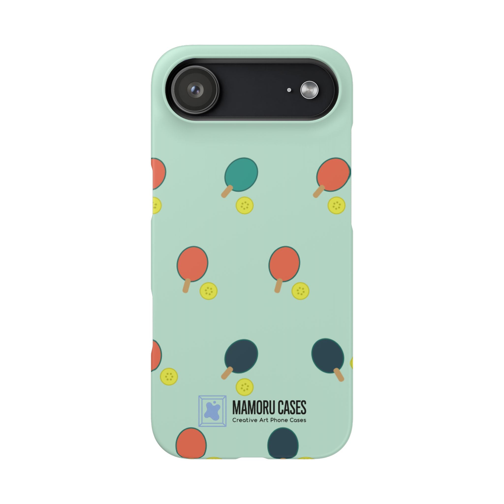 Ping Pong Paddle Pattern Phone Case — Mint Athletic Phone Cover