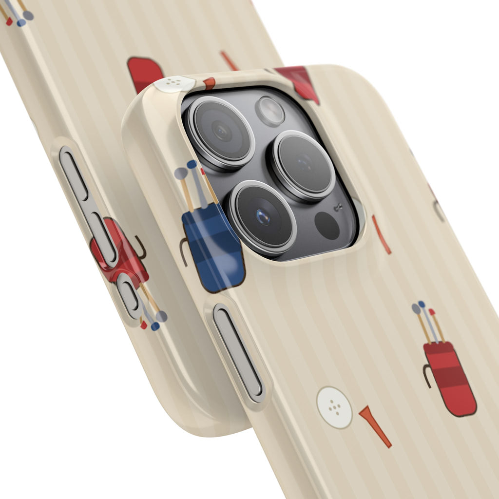 Golf Pattern Phone Case — Retro Golf Bag & Tee iPhone Case