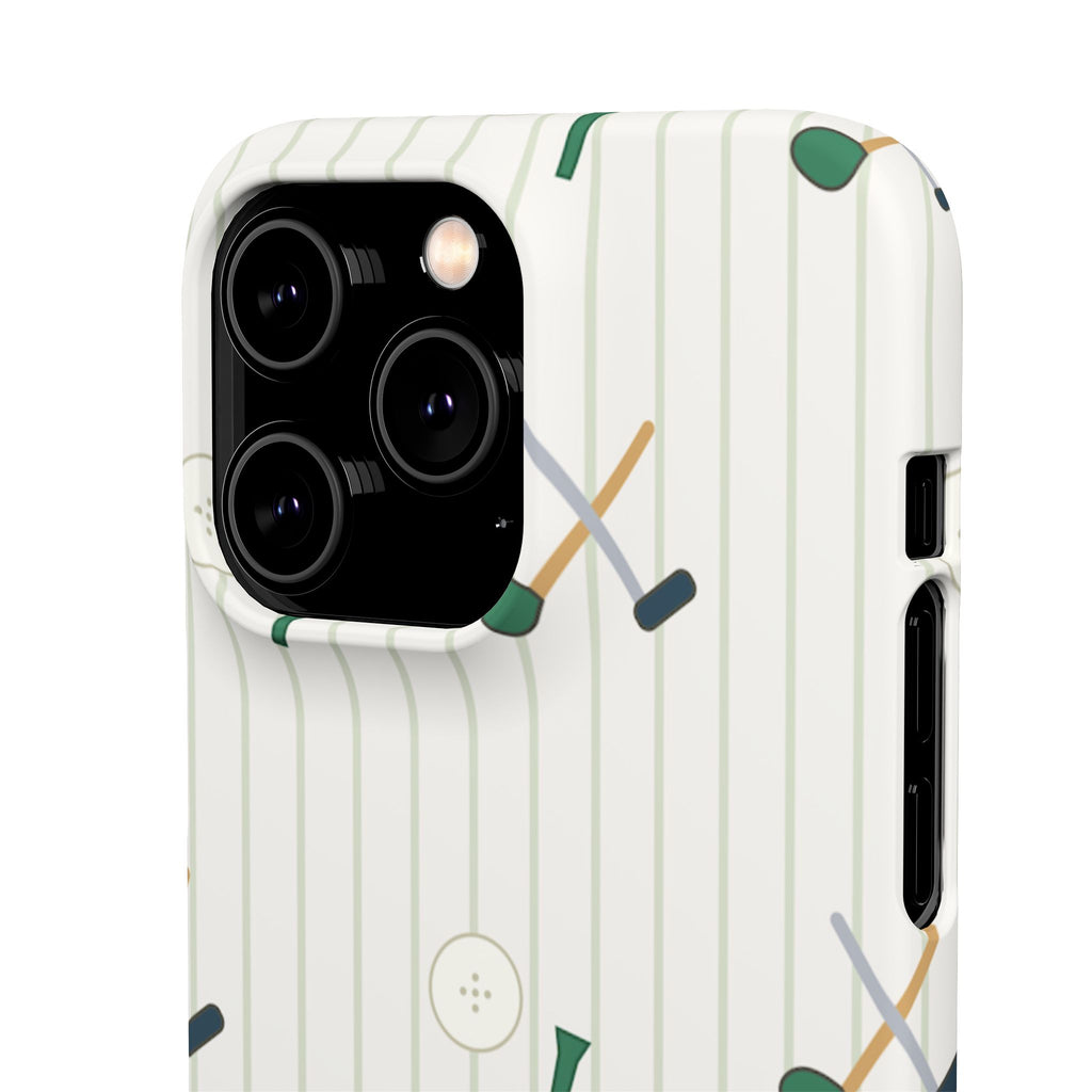 Mamoru Cases | Golf Pattern Snap Phone Case Tee & Mallet Design