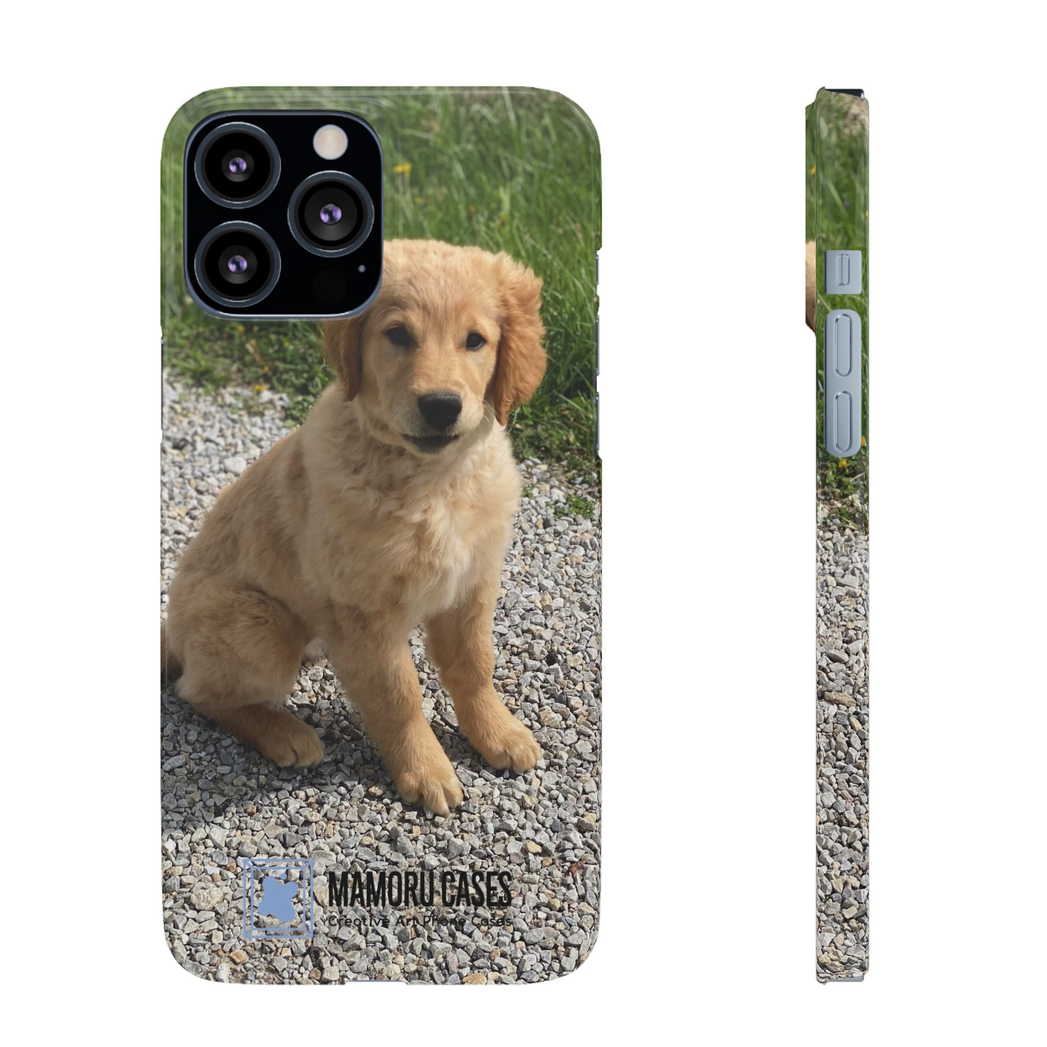 Phone Case — Cute Golden Retriever Puppy Photo Protective Snap Case