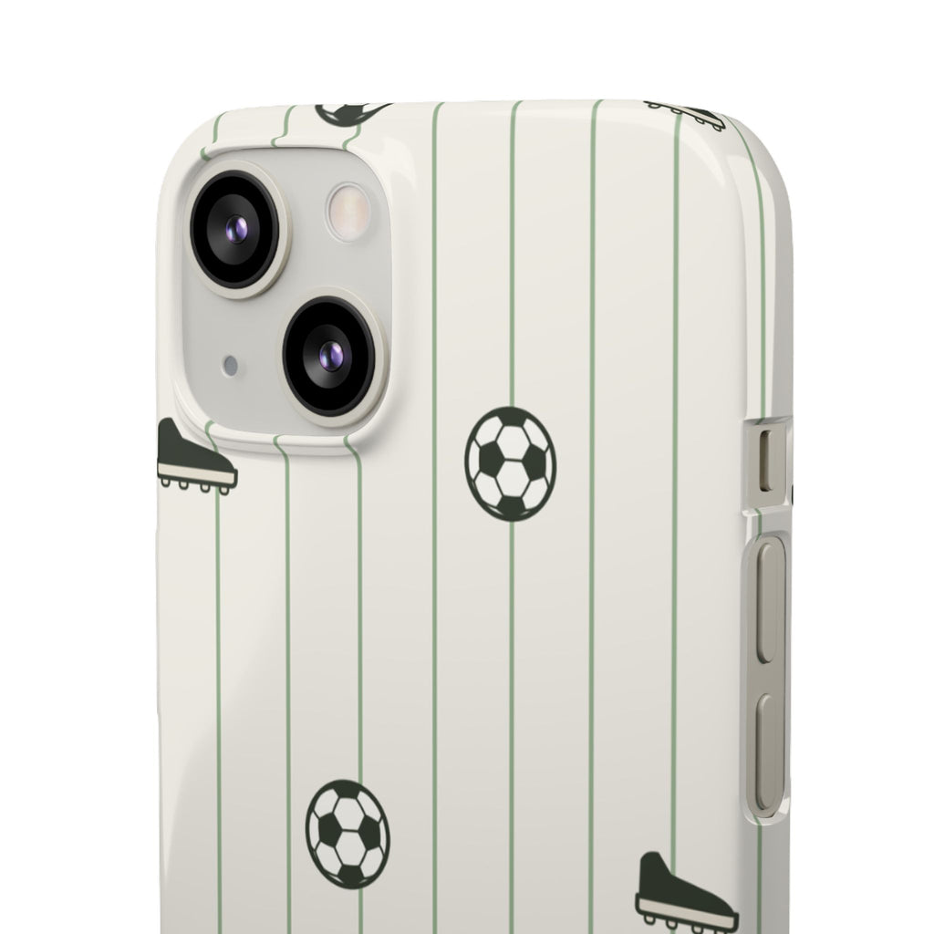 Soccer Pattern Snap Phone Case - Athletic Ball & Cleat Design