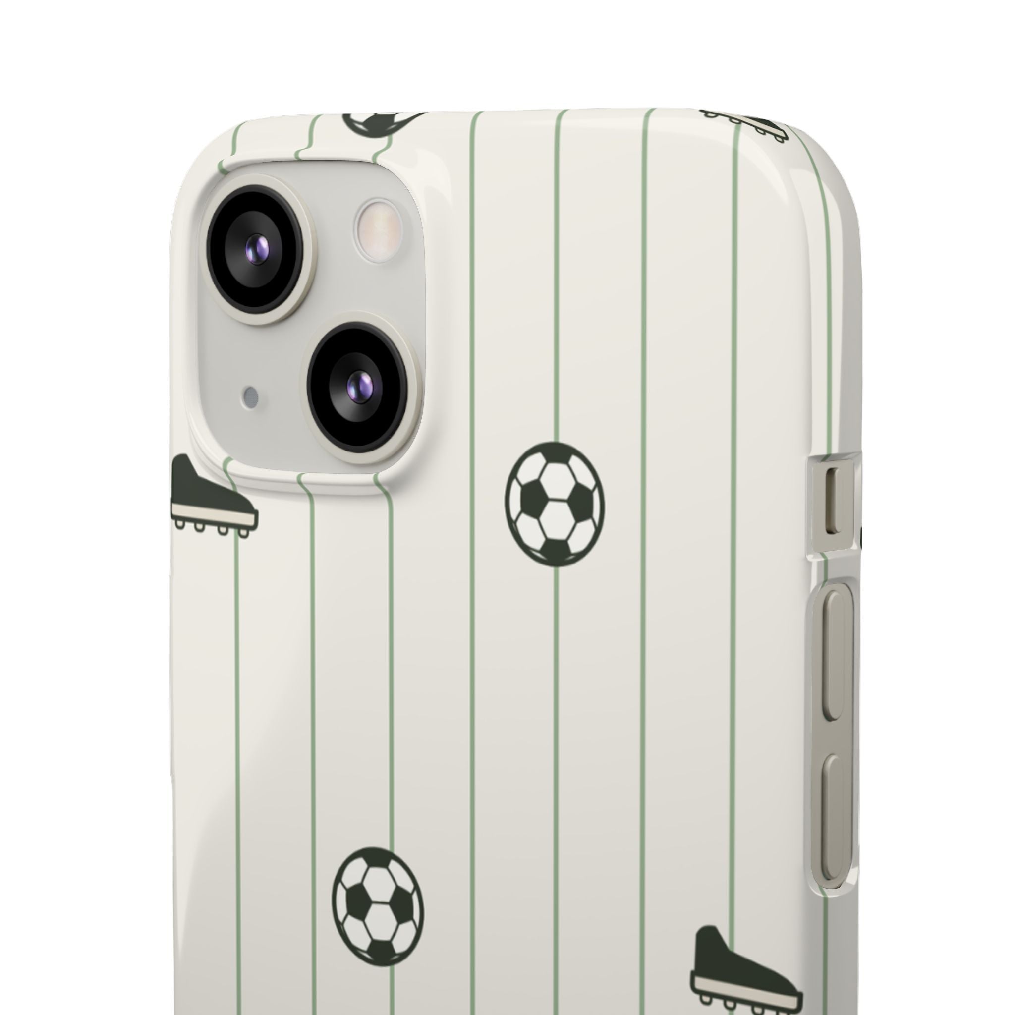 Soccer Pattern Snap Phone Case - Athletic Ball & Cleat Design