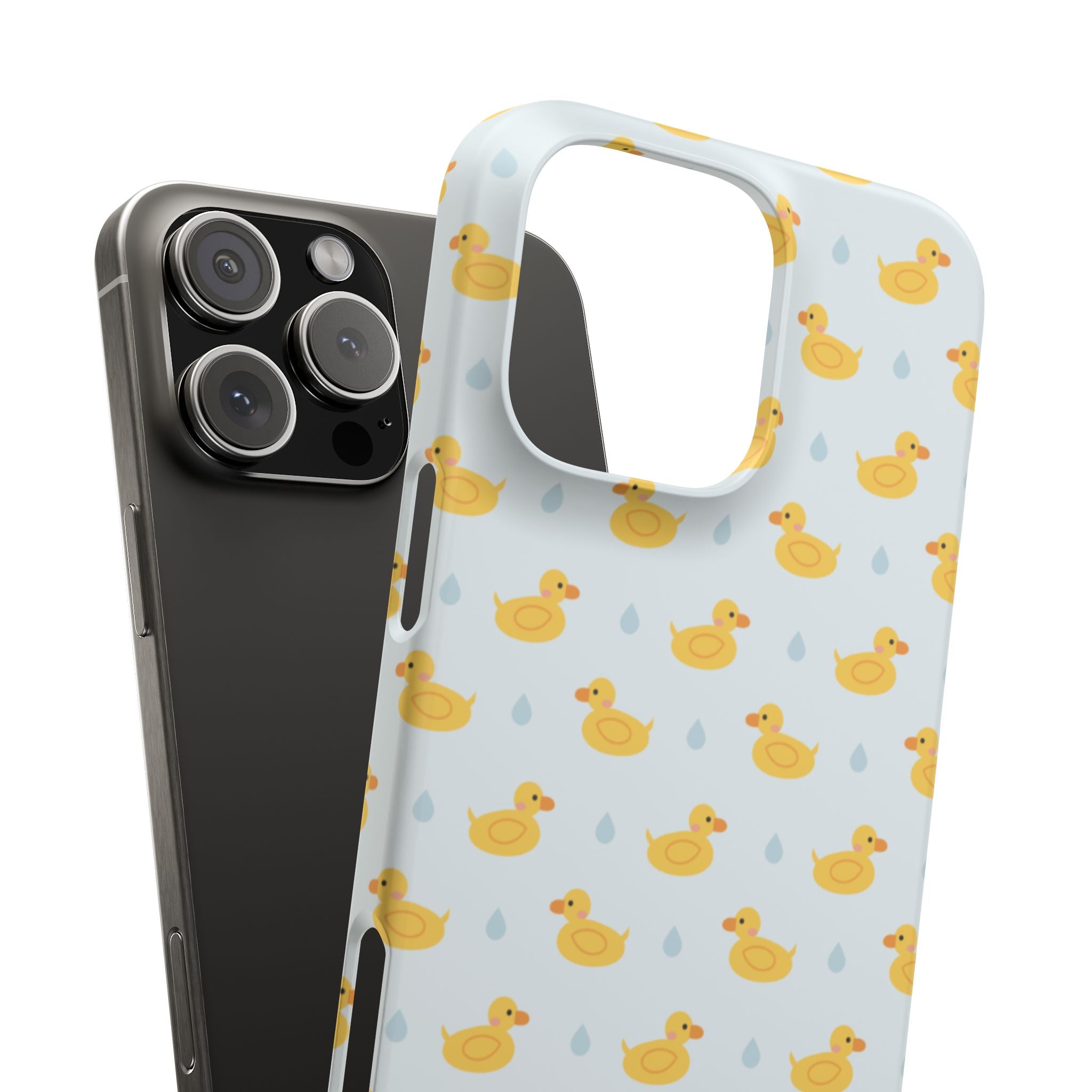 Rubber Duck Pattern Phone Case — Cute Yellow Ducks Waterproof Design