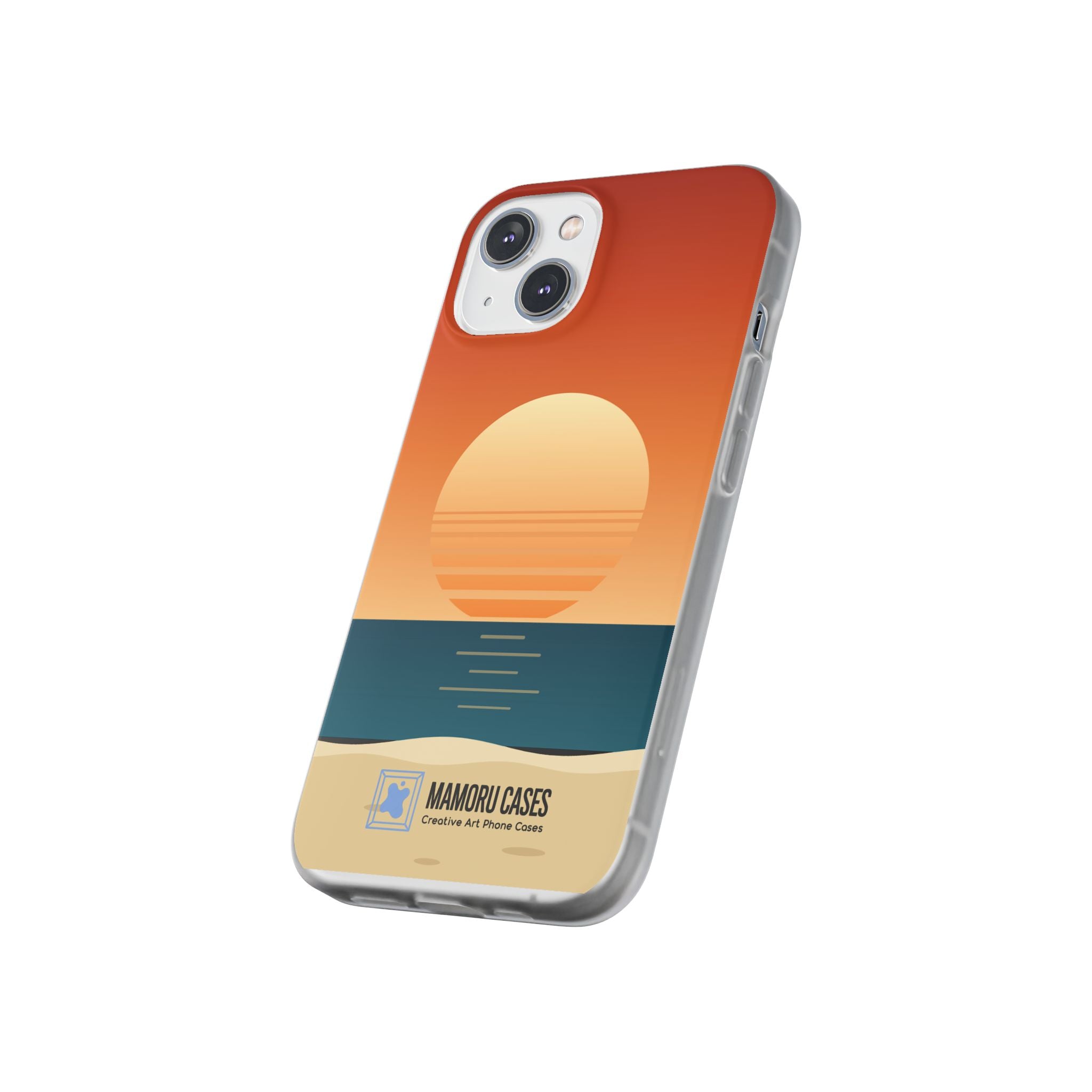 Sunset Horizon Phone Case — Minimal Beach Sunset Graphic for iPhone & Samsung