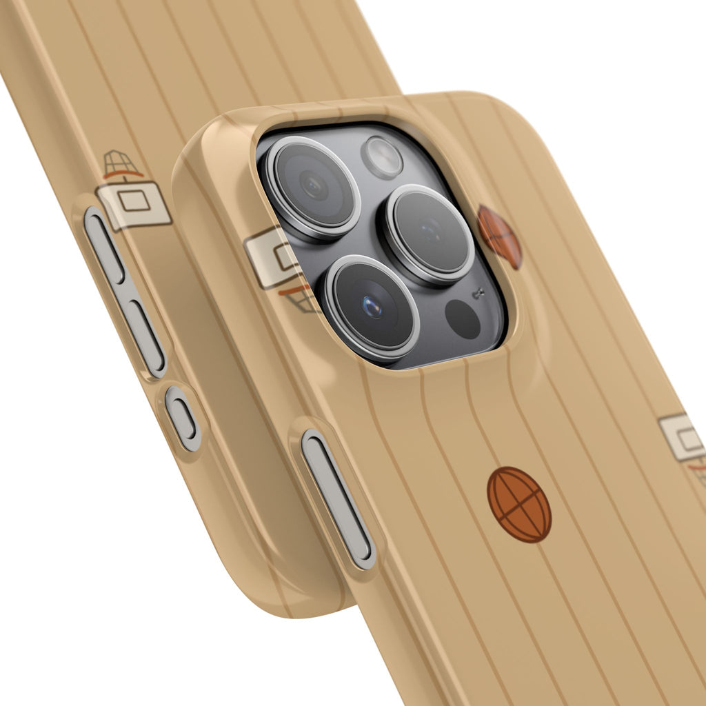 Basketball Court Phone Case — Slim Protective Snap Case with Hoops Pattern