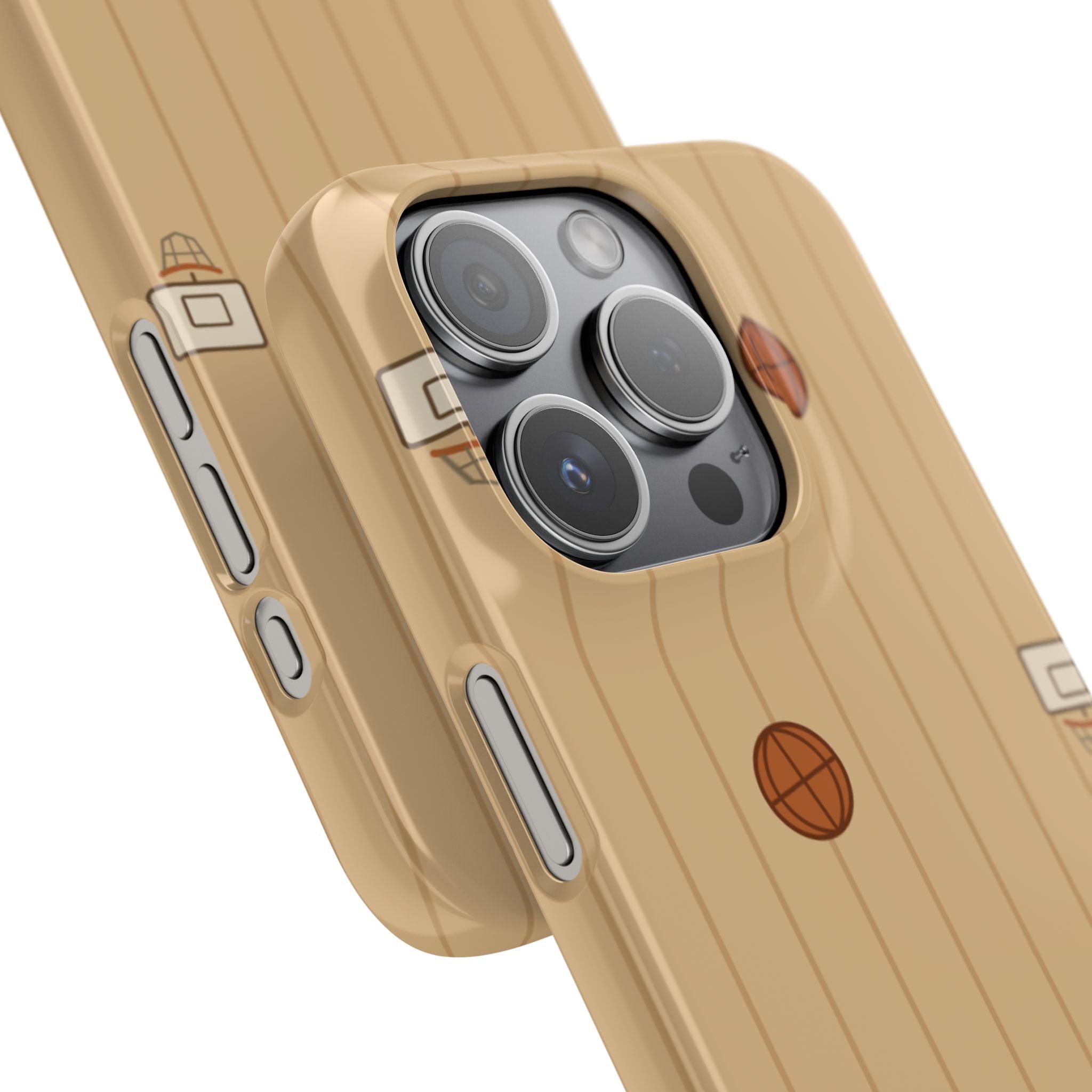 Basketball Court Phone Case — Slim Protective Snap Case with Hoops Pattern