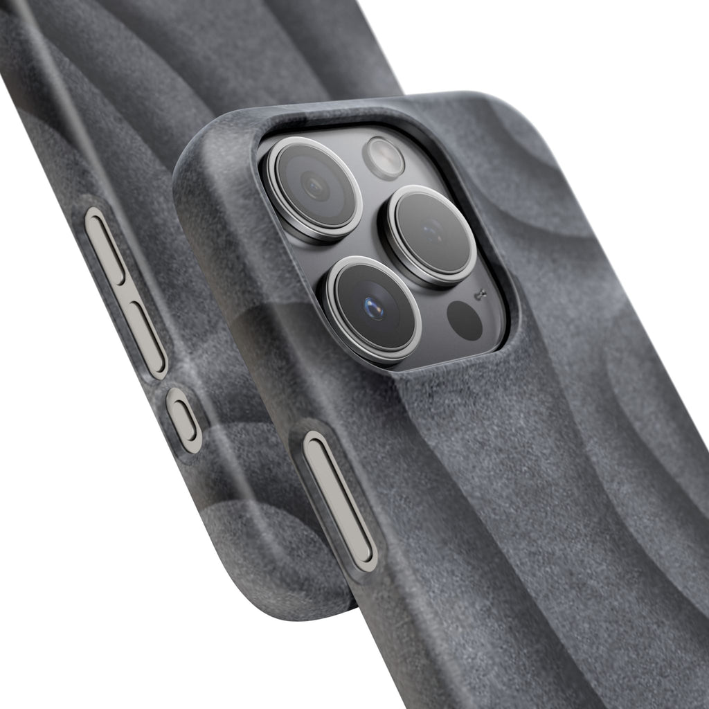 Phone Case — Textured Charcoal Wave Snap Case