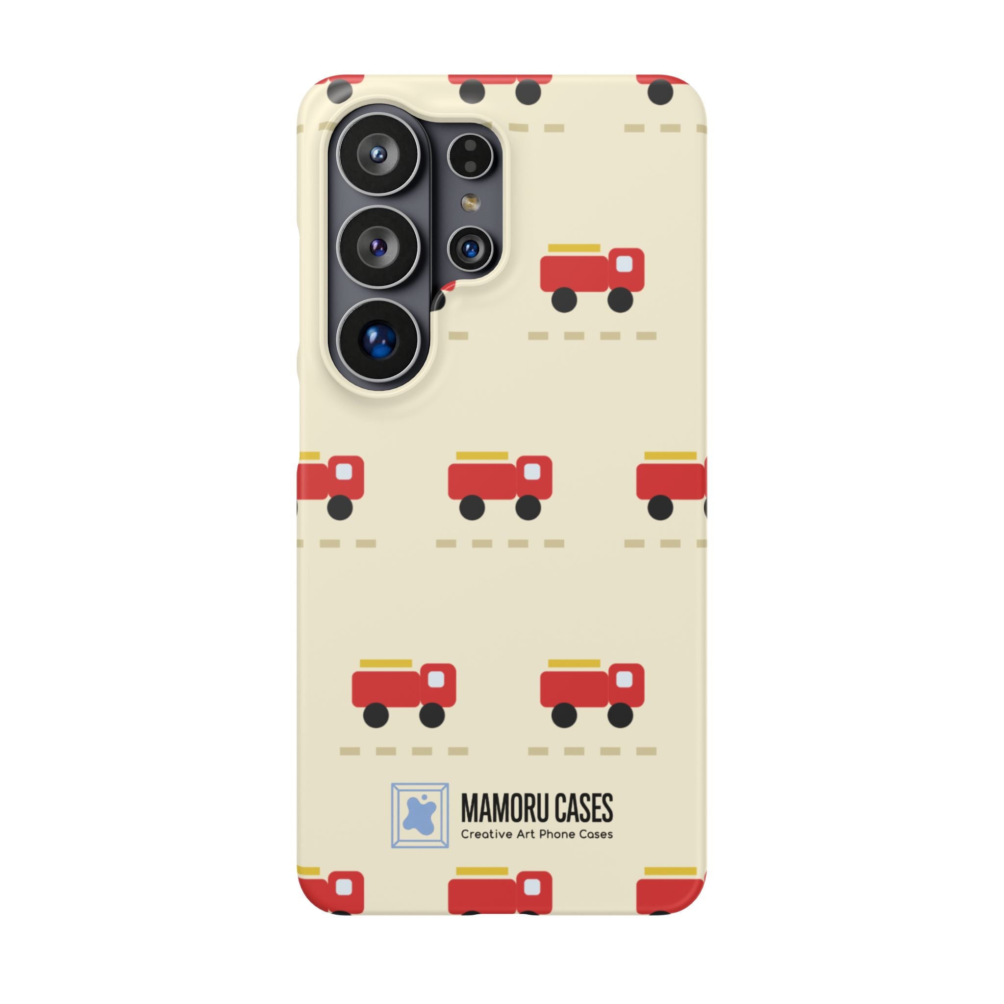Fire Truck Pattern Phone Case — Cute Retro Kids iPhone Cover