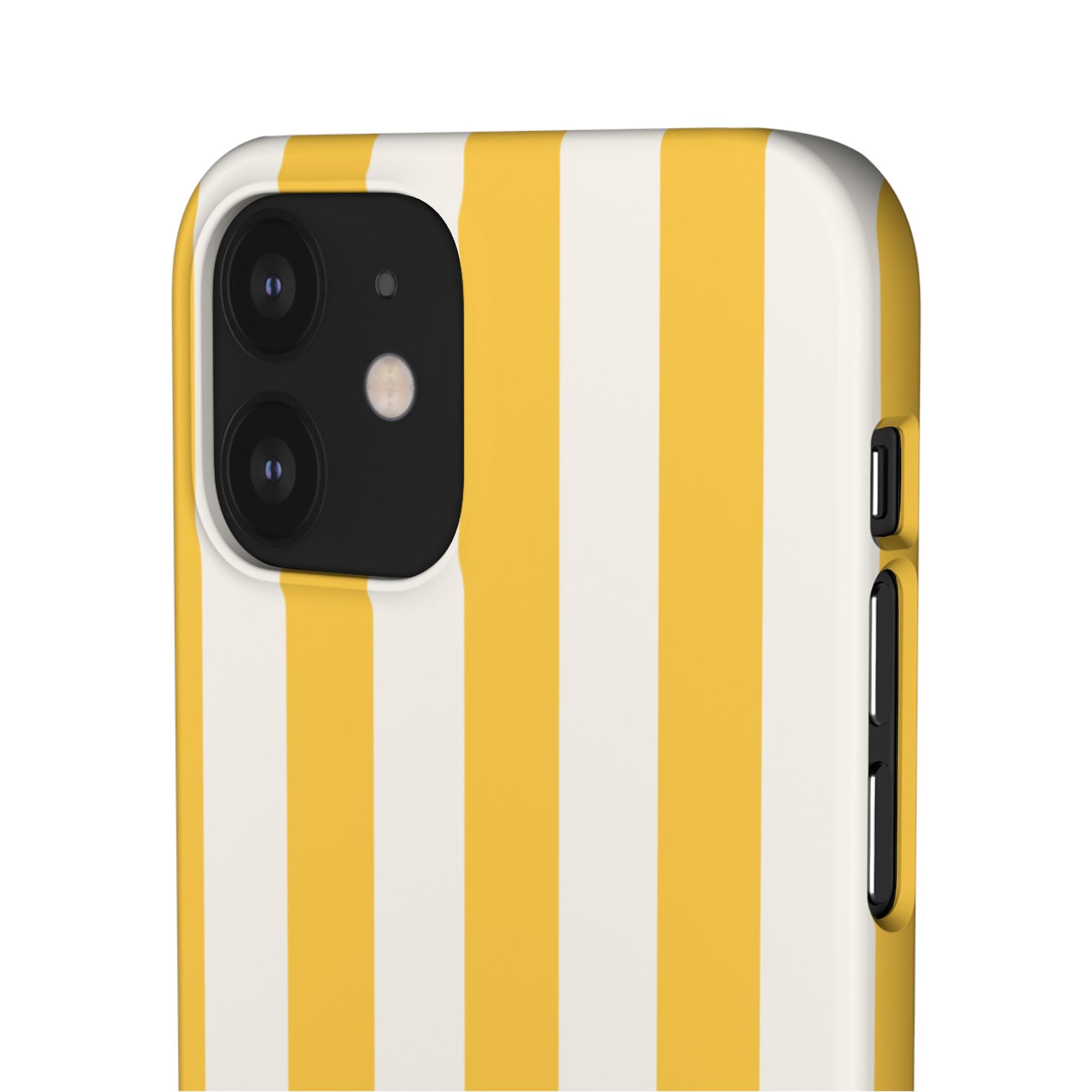Yellow Stripe Phone Case — Bright Vertical Striped Snap Case