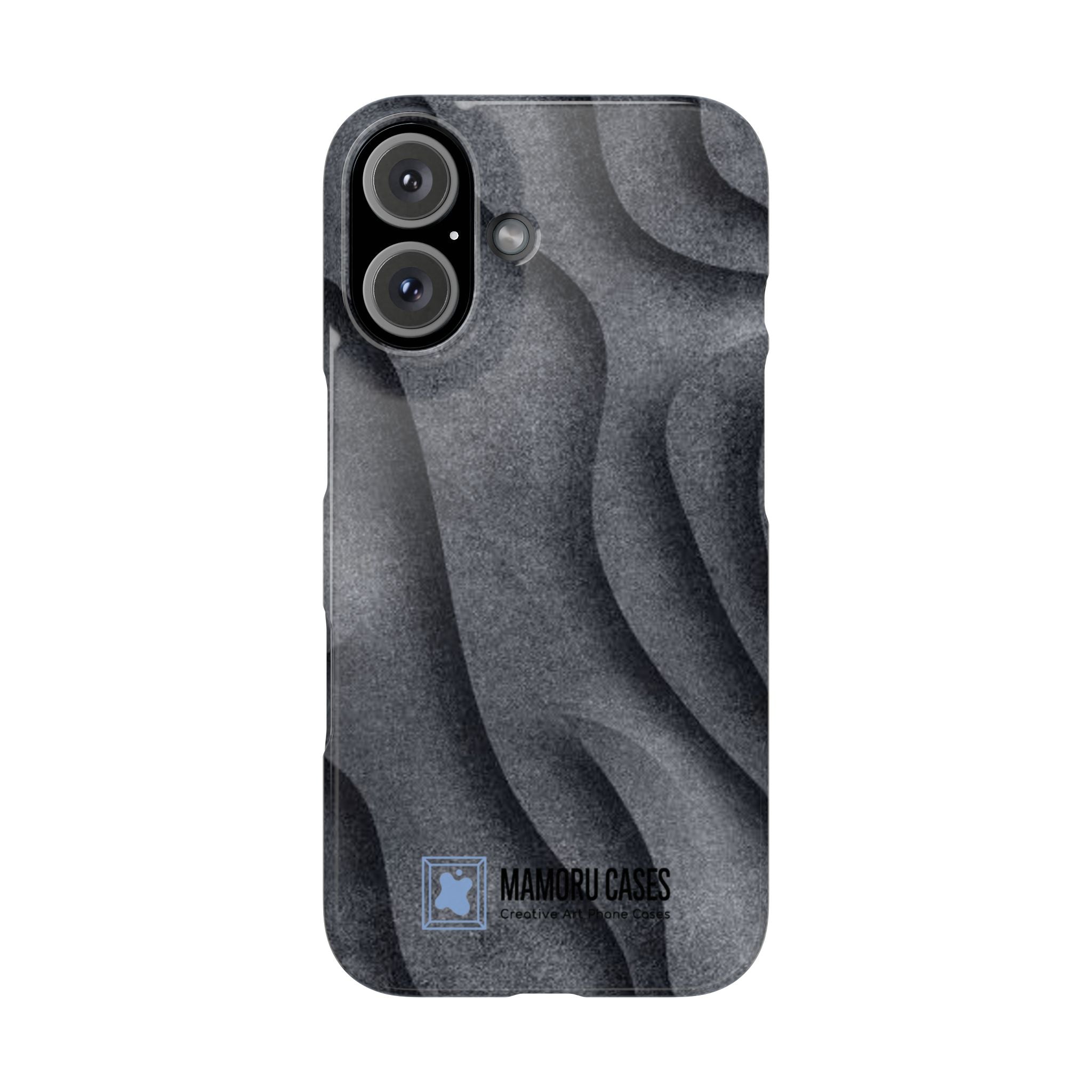 Phone Case — Textured Charcoal Wave Snap Case