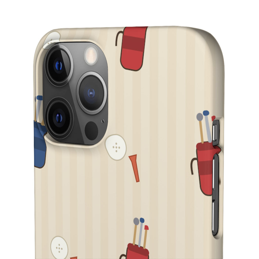 Golf Pattern Phone Case — Retro Golf Bag & Tee iPhone Case