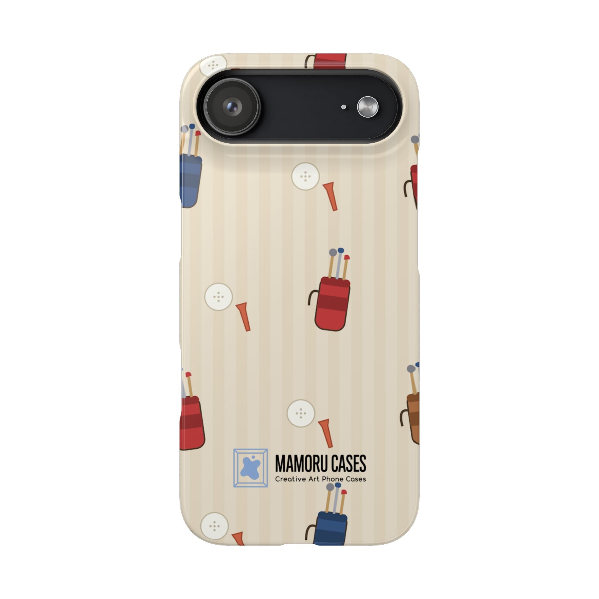 Golf Pattern Phone Case — Retro Golf Bag & Tee iPhone Case