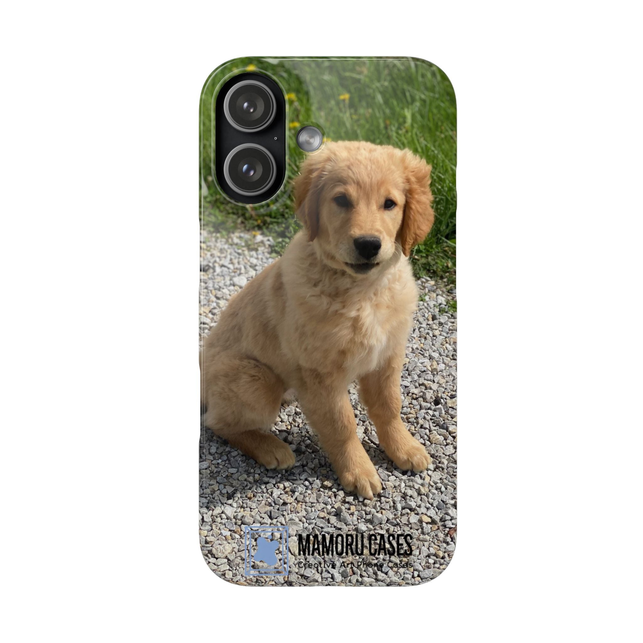Phone Case — Cute Golden Retriever Puppy Photo Protective Snap Case