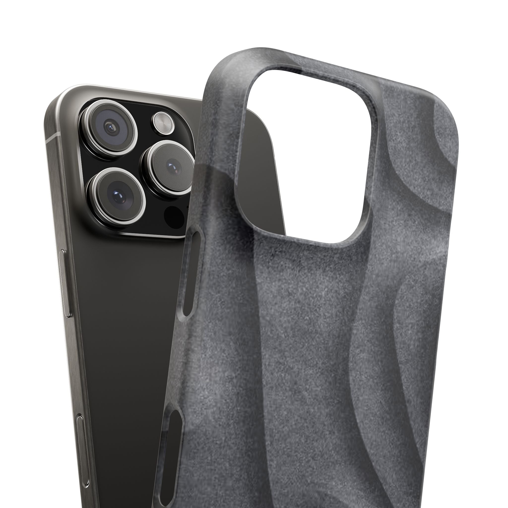 Phone Case — Textured Charcoal Wave Snap Case