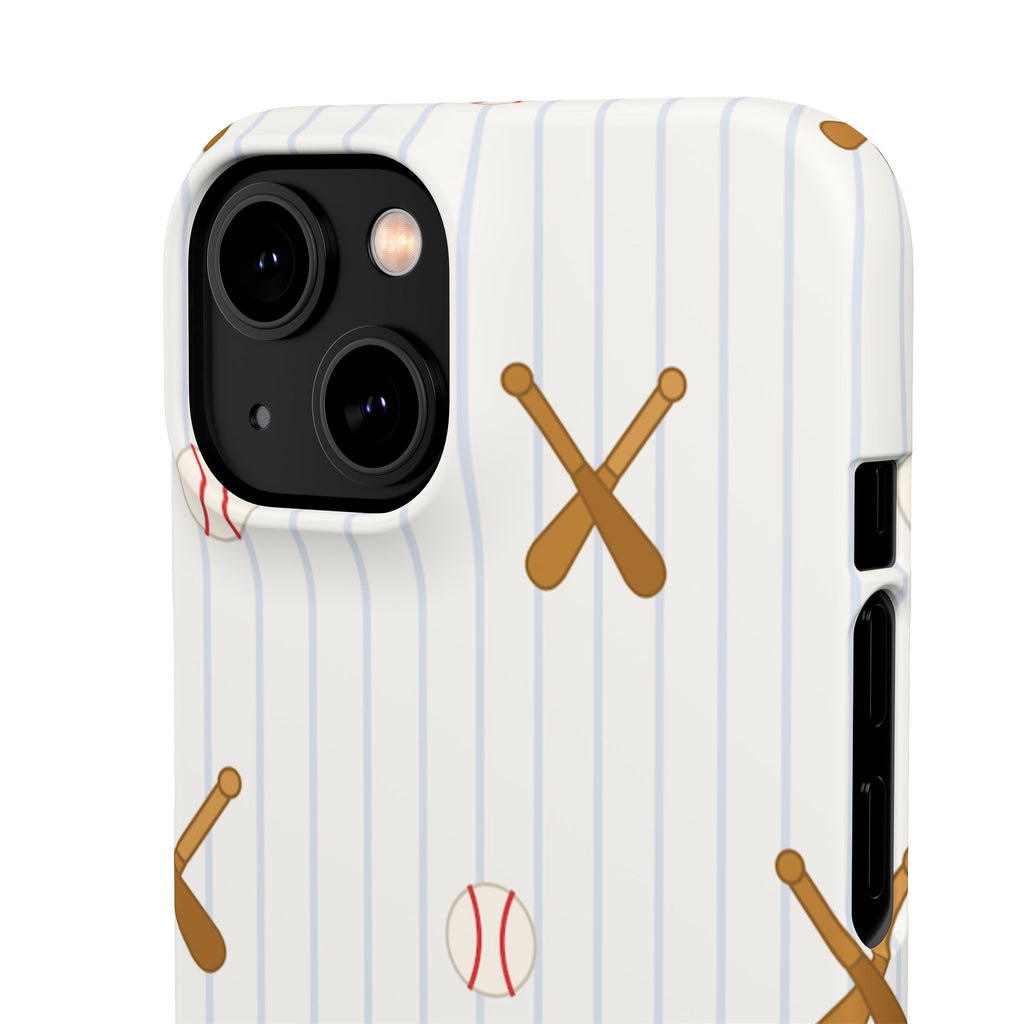Baseball Pattern Phone Case — Bat & Ball Snap Case