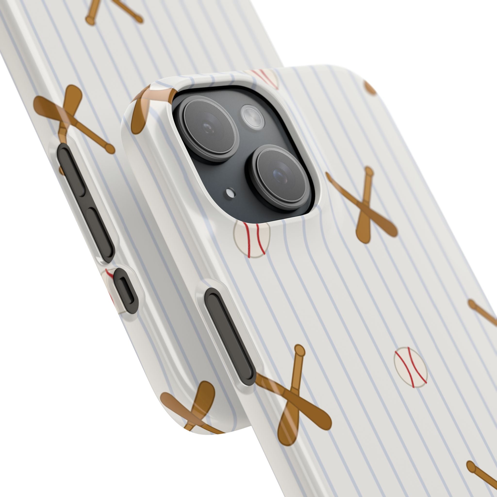 Baseball Pattern Phone Case — Bat & Ball Snap Case