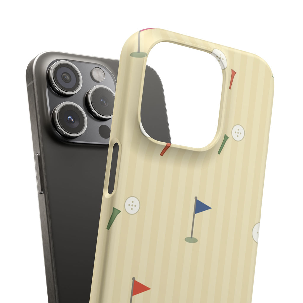 Golf Tee & Button Pattern Phone Case — Slim Snap Phone Case