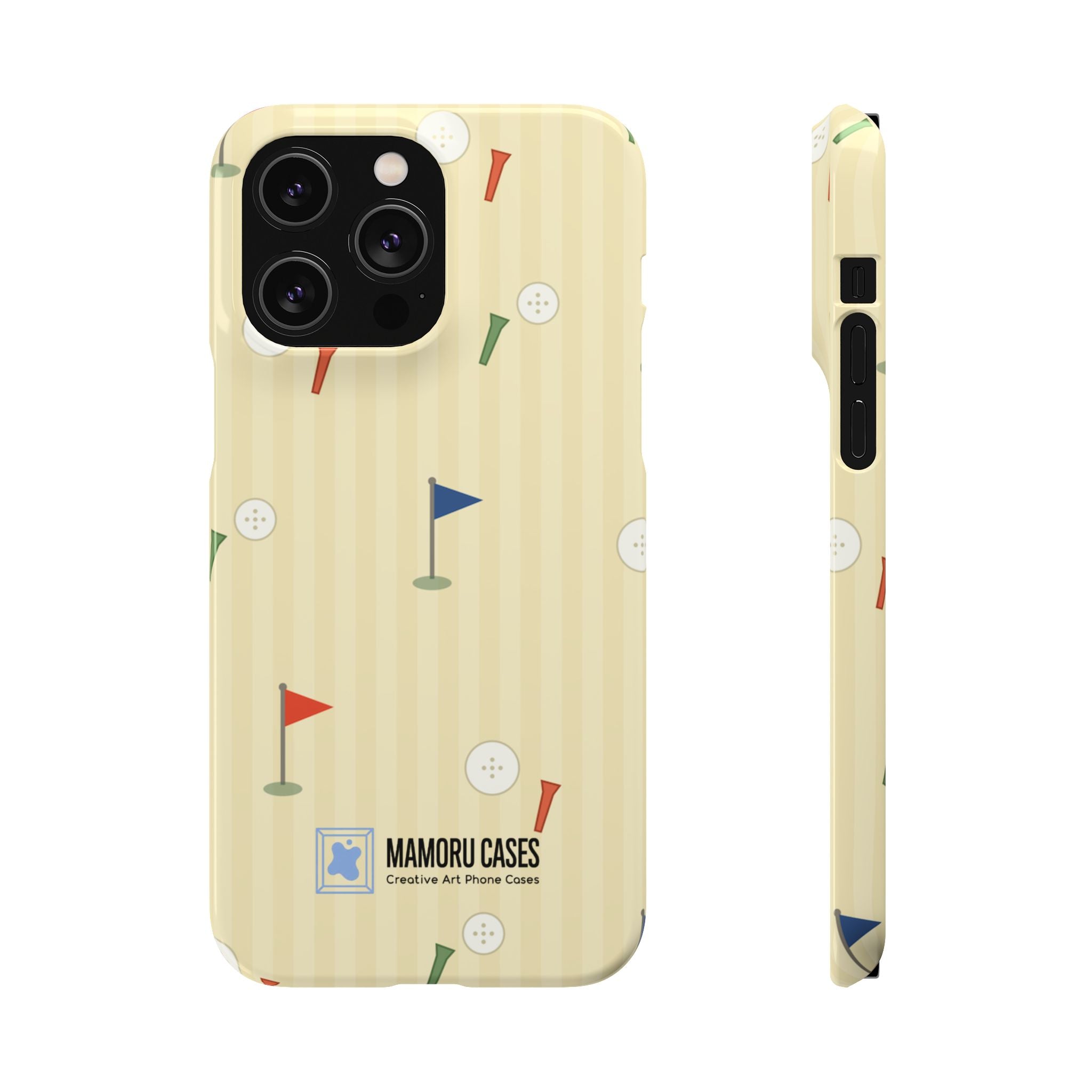 Golf Tee & Button Pattern Phone Case — Slim Snap Phone Case