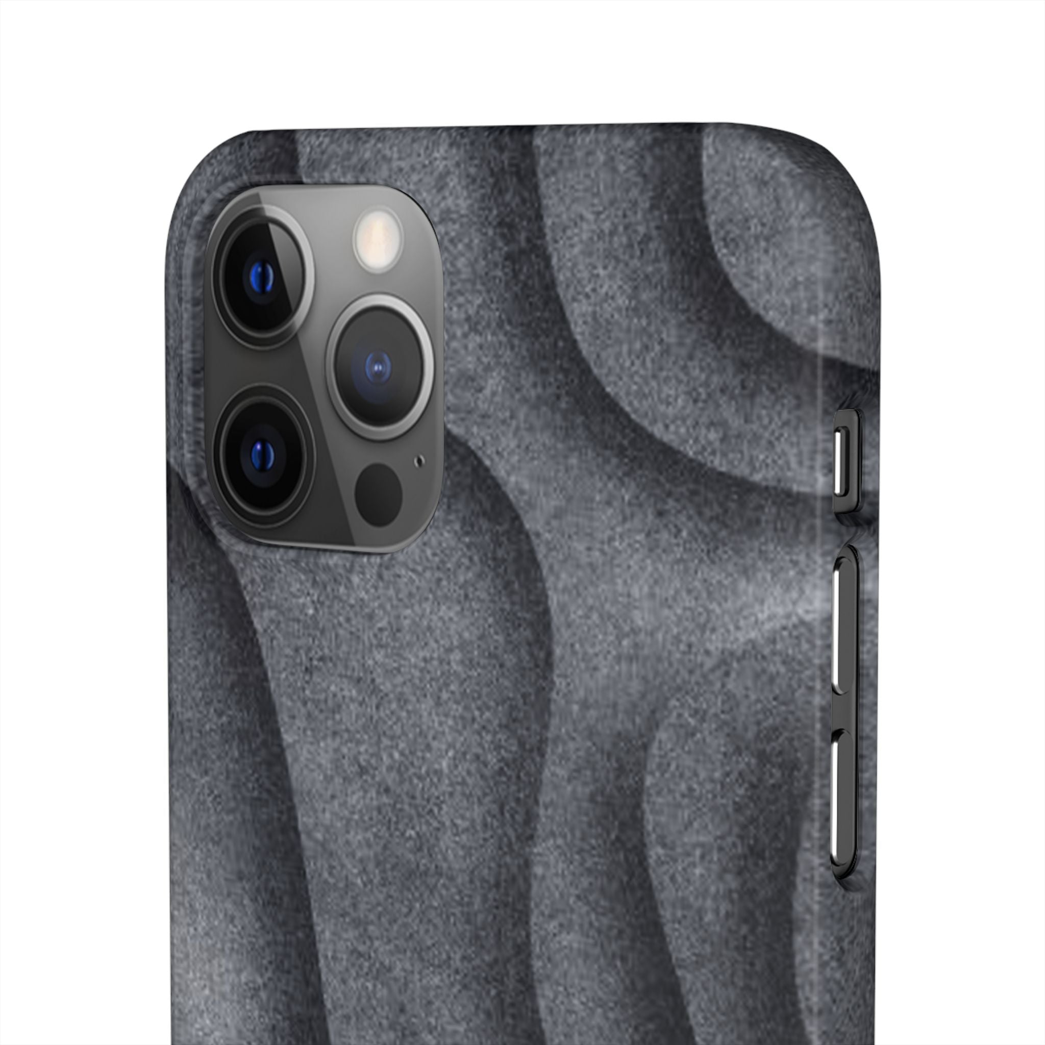 Phone Case — Textured Charcoal Wave Snap Case