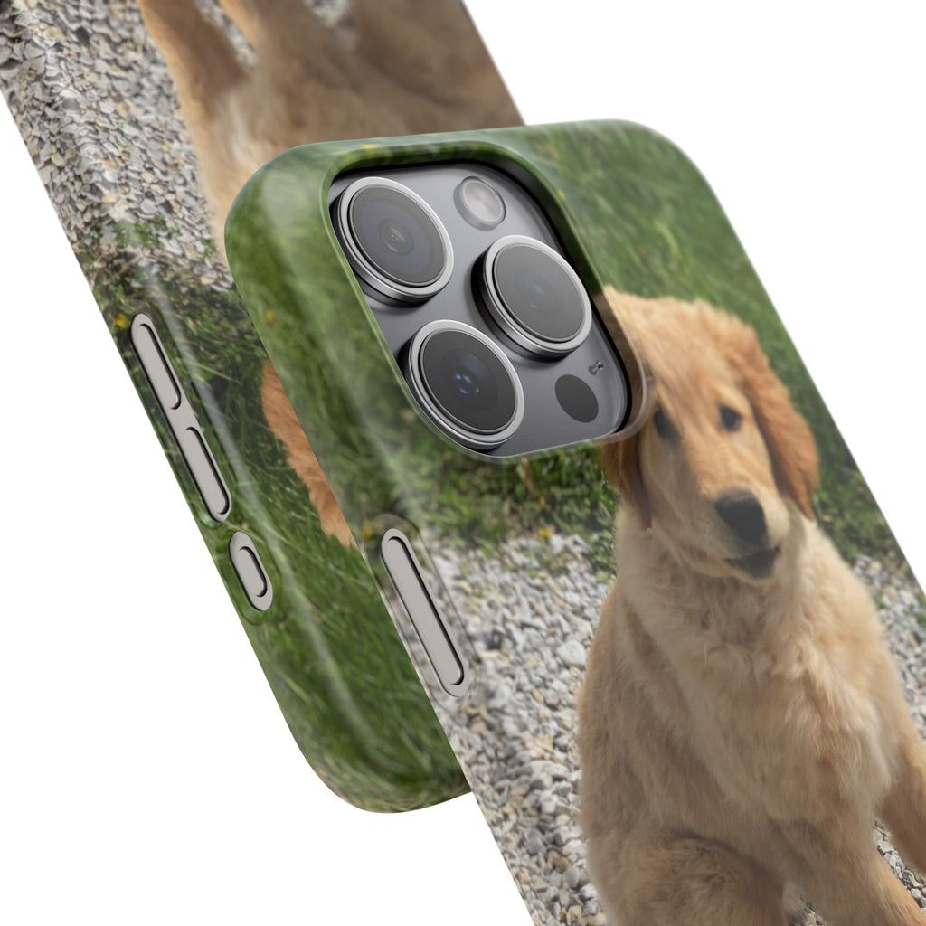 Phone Case — Cute Golden Retriever Puppy Photo Protective Snap Case