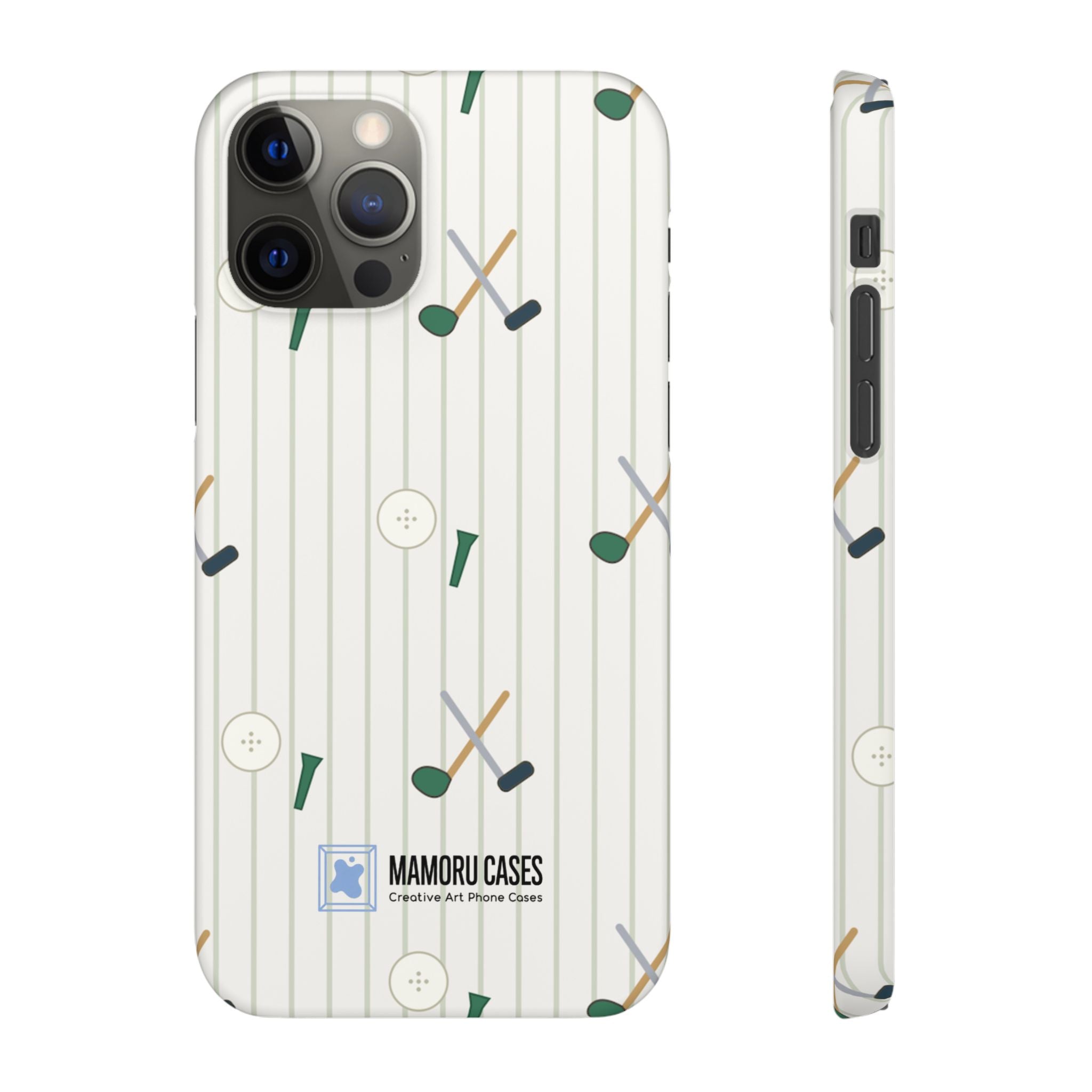 Mamoru Cases | Golf Pattern Snap Phone Case Tee & Mallet Design