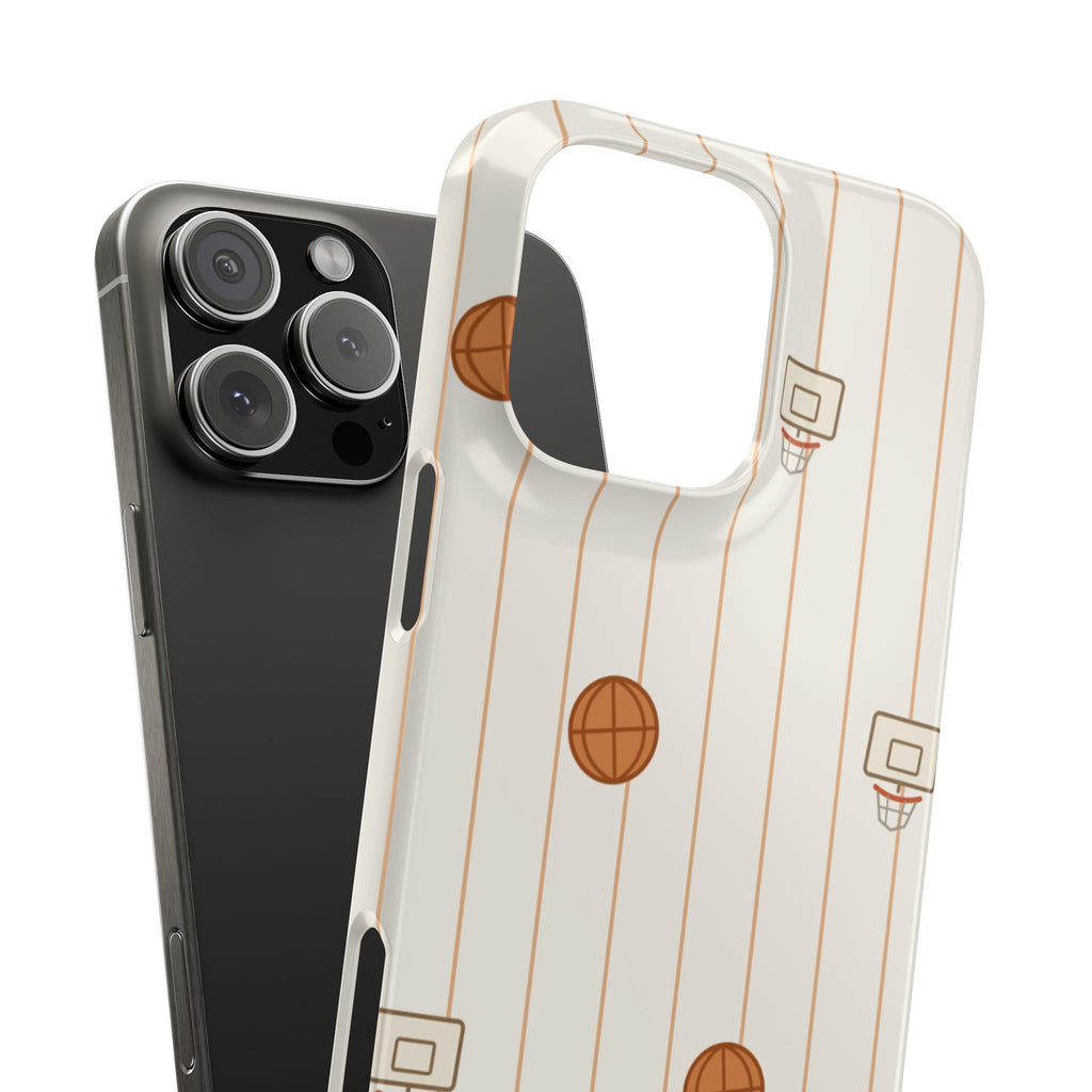 Basketball Pattern Phone Case — Cute Hoops Snap Case