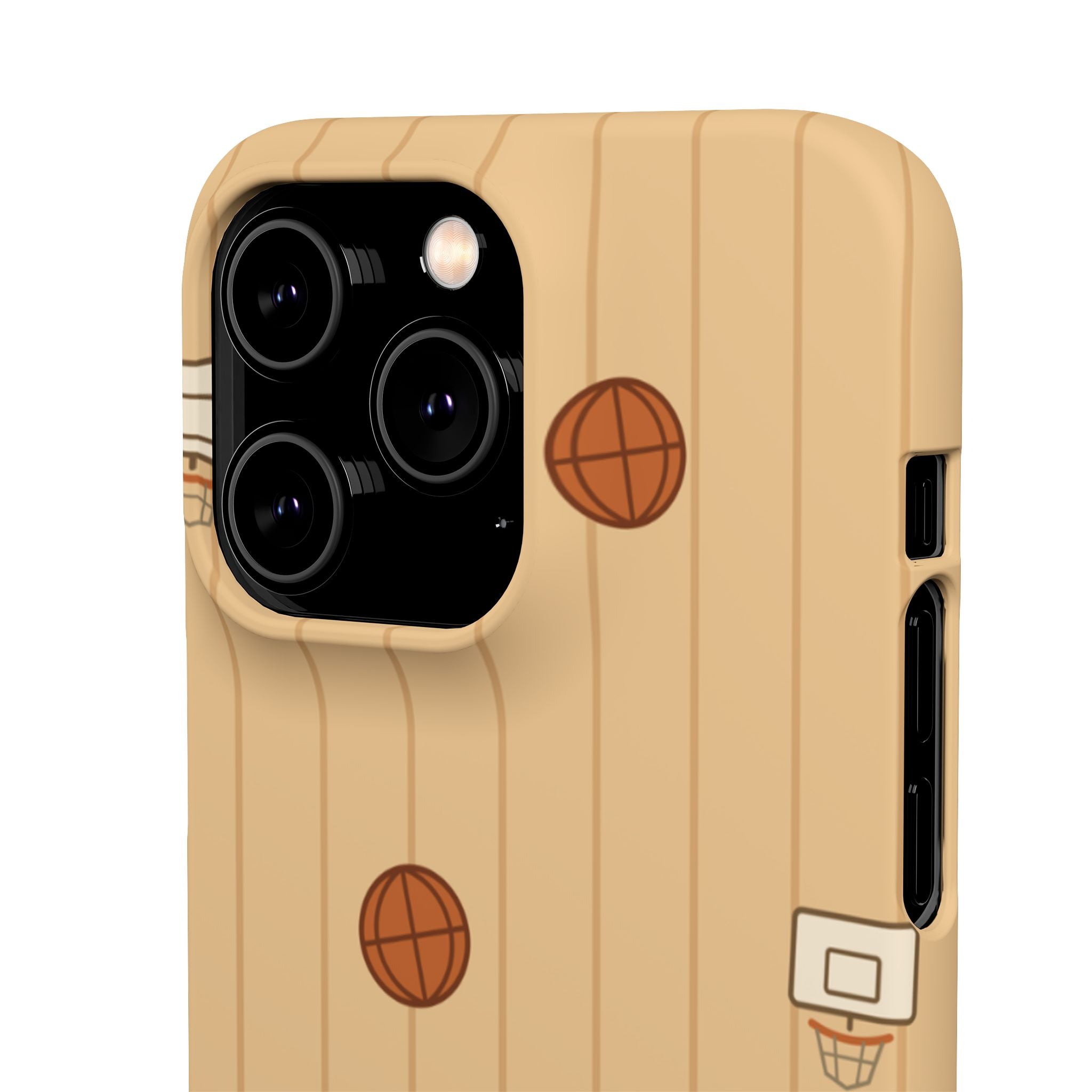 Basketball Court Phone Case — Slim Protective Snap Case with Hoops Pattern