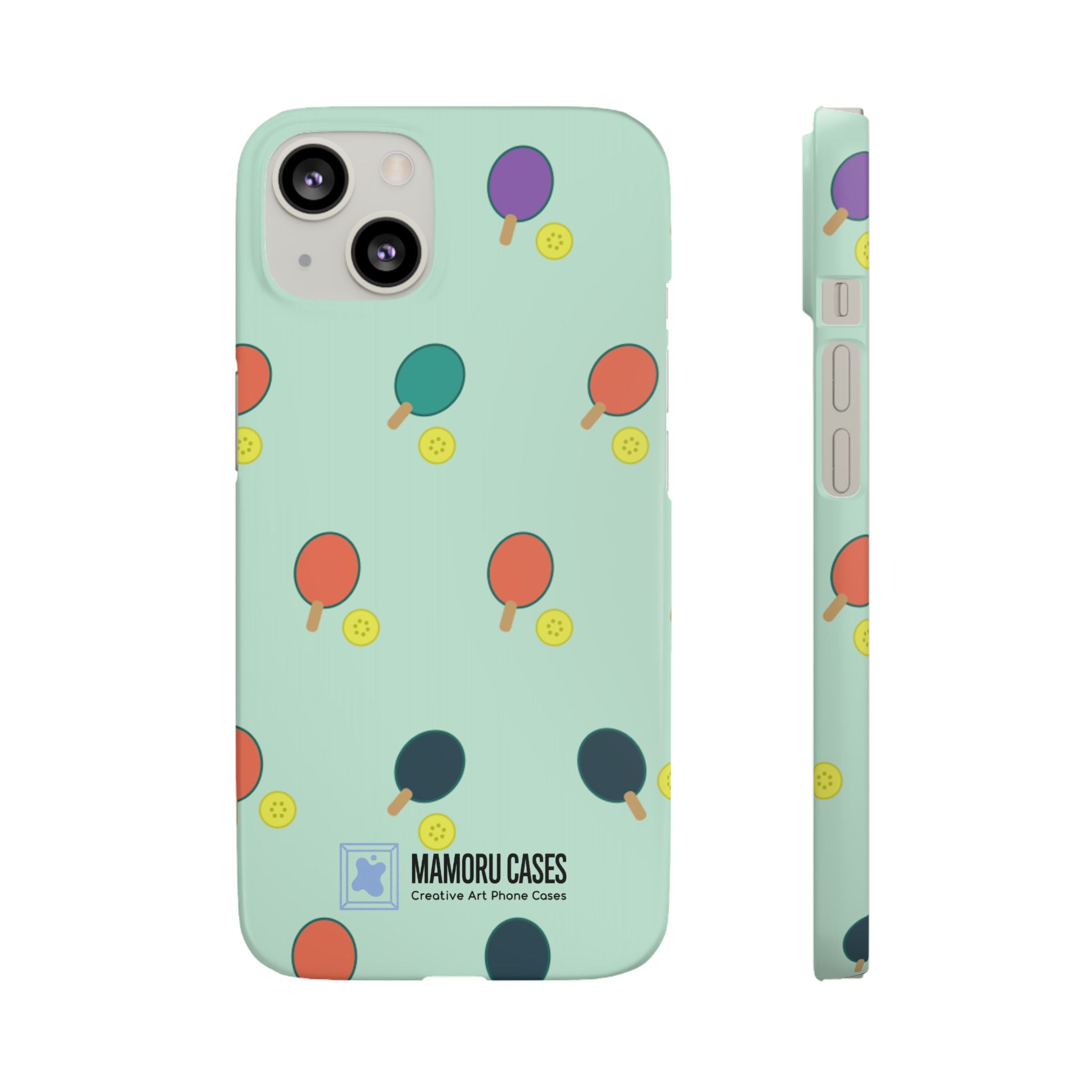 Ping Pong Paddle Pattern Phone Case — Mint Athletic Phone Cover